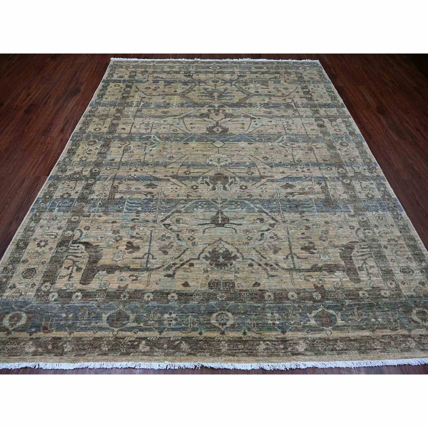 Oushak-And-Peshawar-Hand-Knotted-Rug-105225