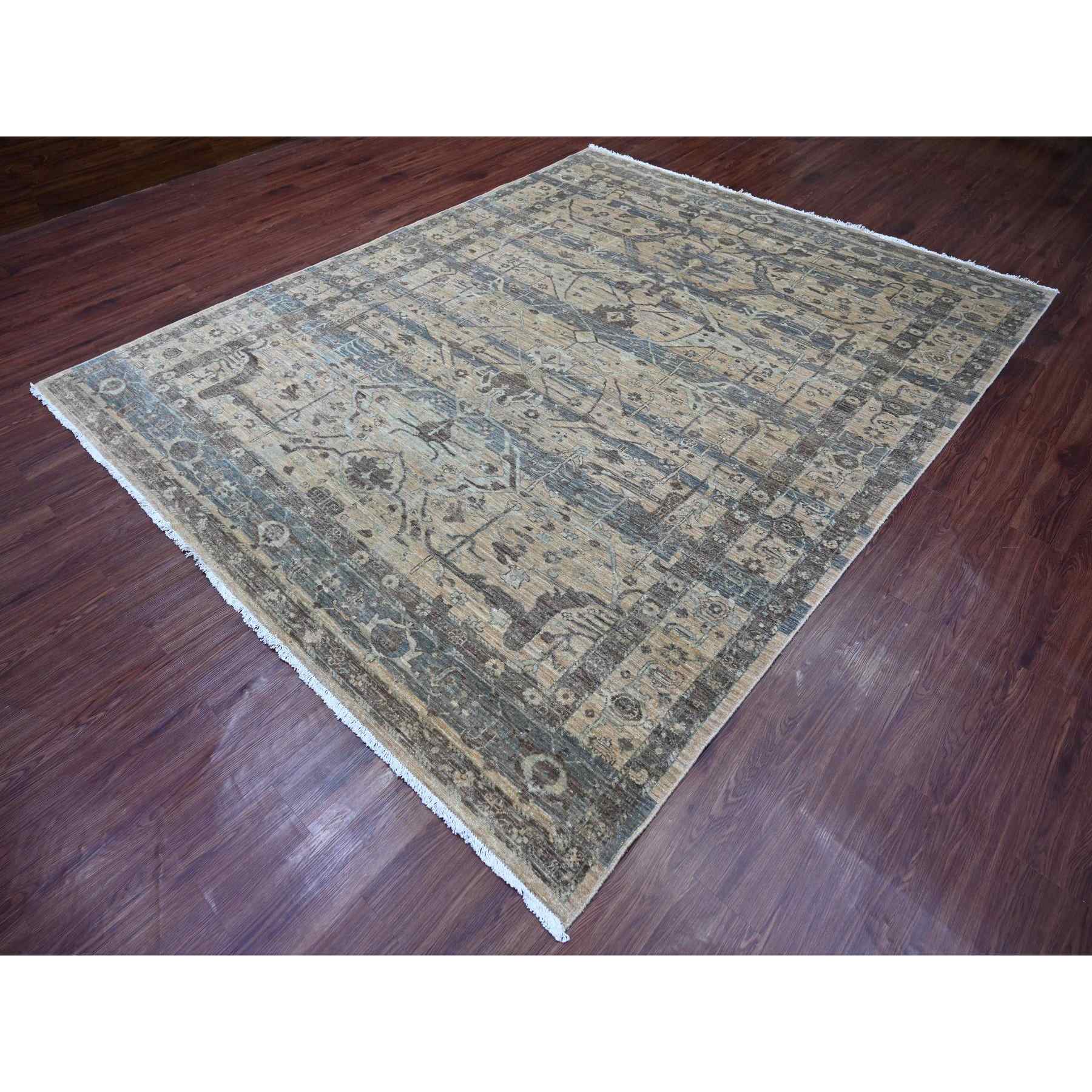 Oushak-And-Peshawar-Hand-Knotted-Rug-105225