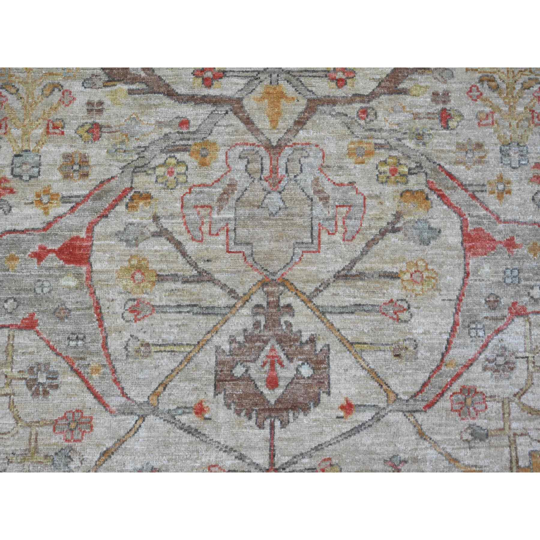 Oushak-And-Peshawar-Hand-Knotted-Rug-105255