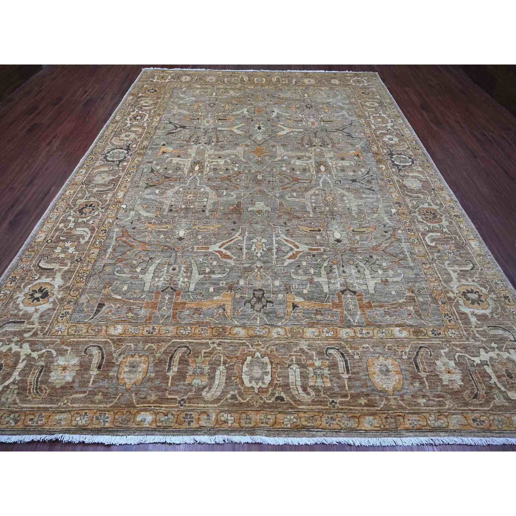 Oushak-And-Peshawar-Hand-Knotted-Rug-105270