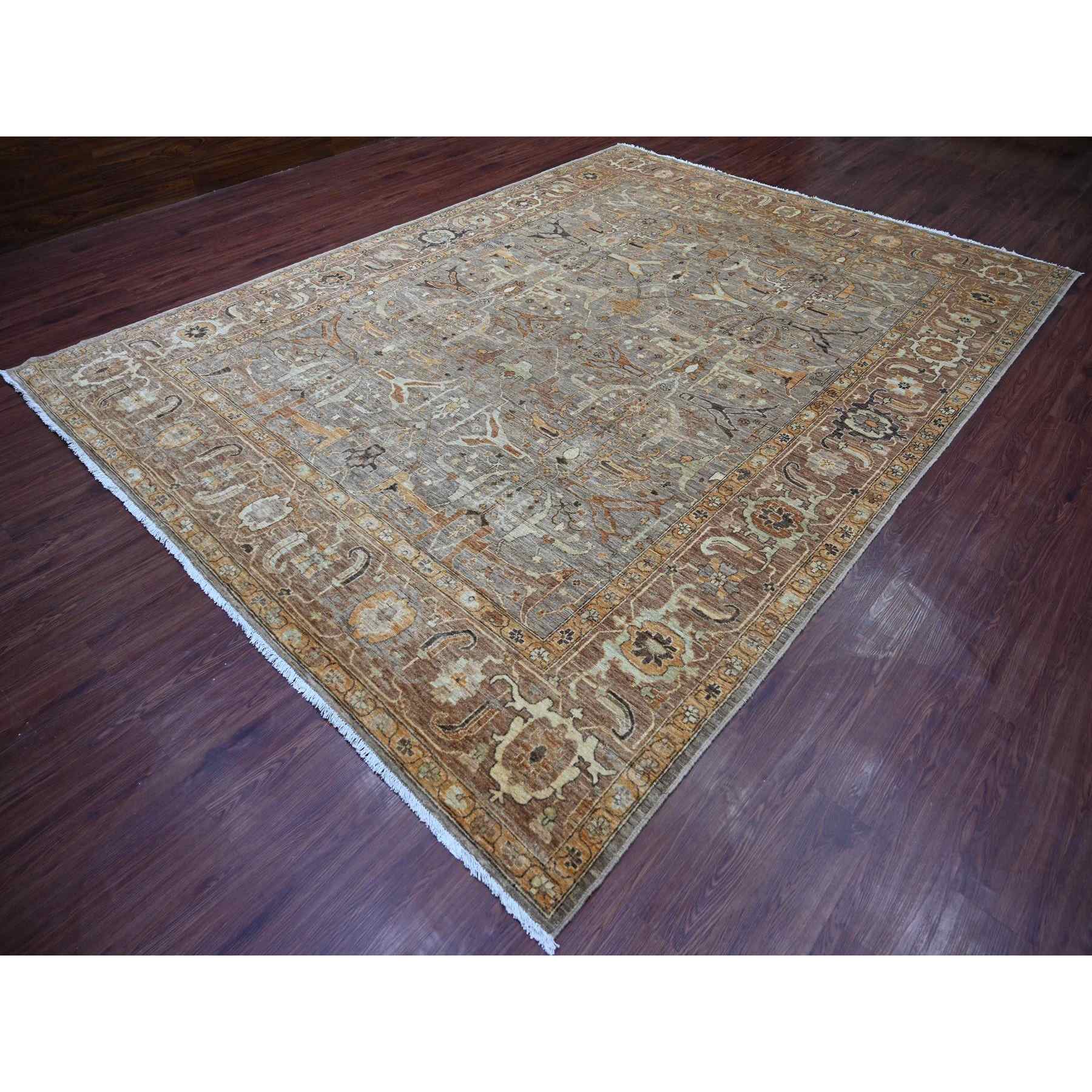 Oushak-And-Peshawar-Hand-Knotted-Rug-105270