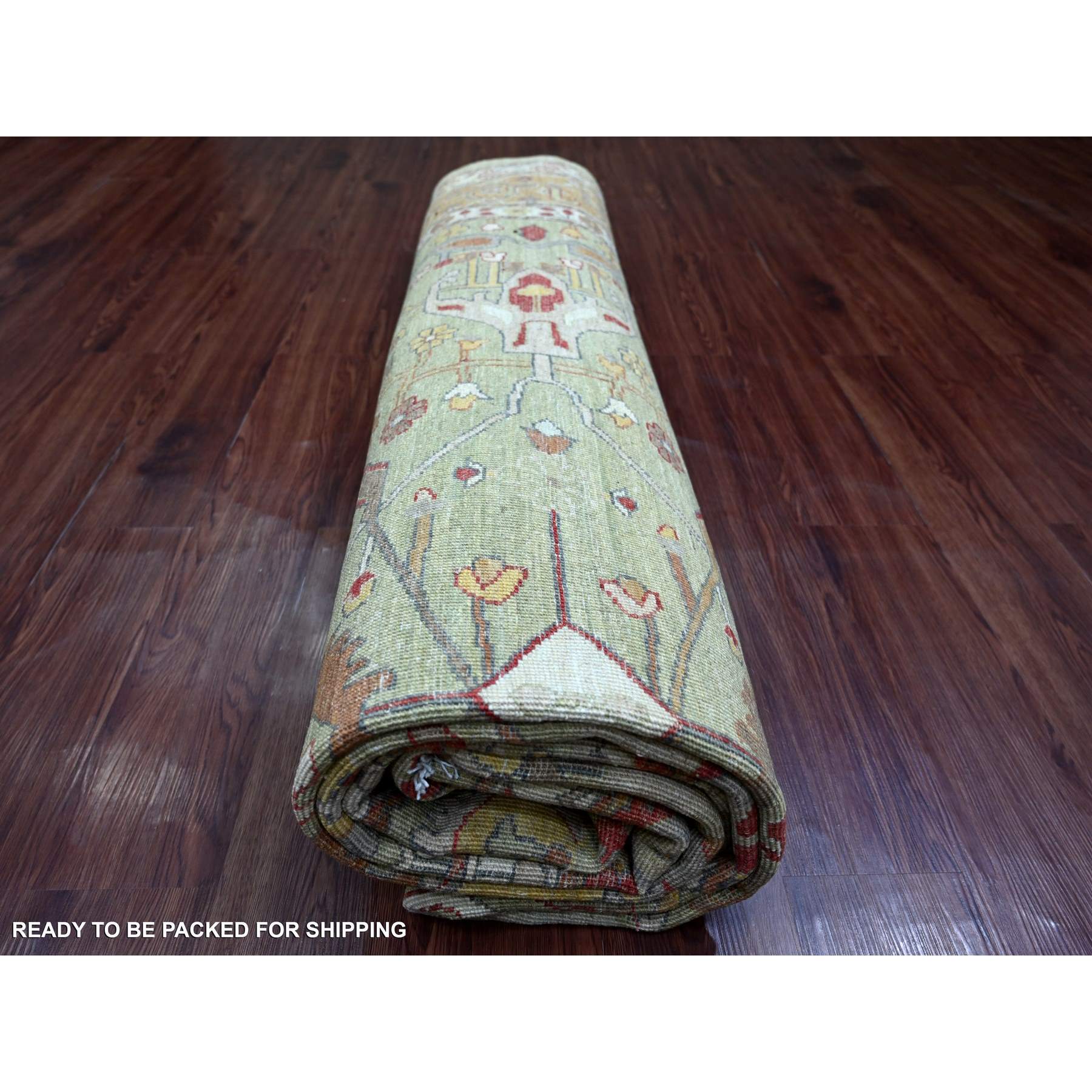 Oushak-And-Peshawar-Hand-Knotted-Rug-105275