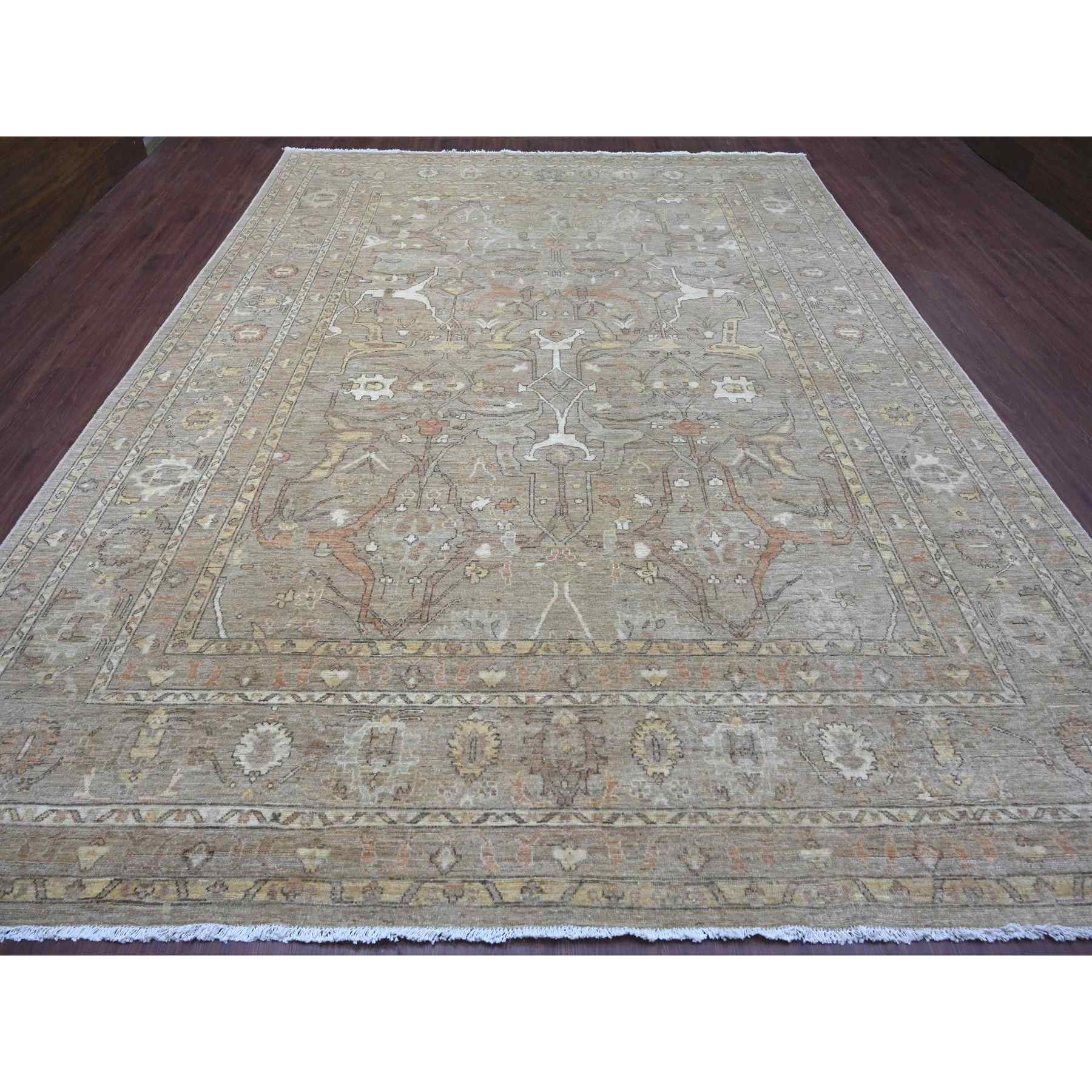 Oushak-And-Peshawar-Hand-Knotted-Rug-105525