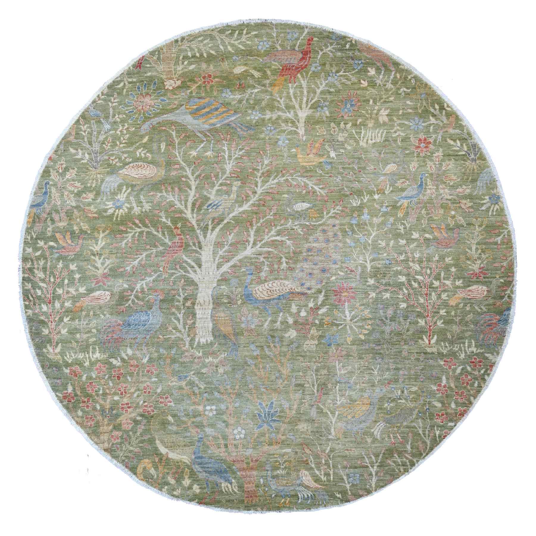 Oushak-And-Peshawar-Hand-Knotted-Rug-105545