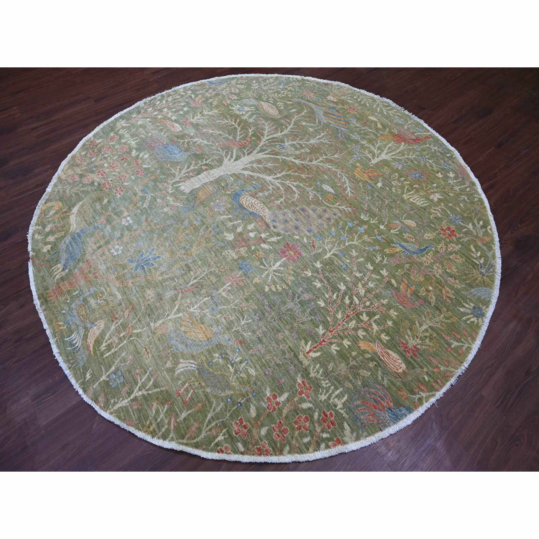 Oushak-And-Peshawar-Hand-Knotted-Rug-105545