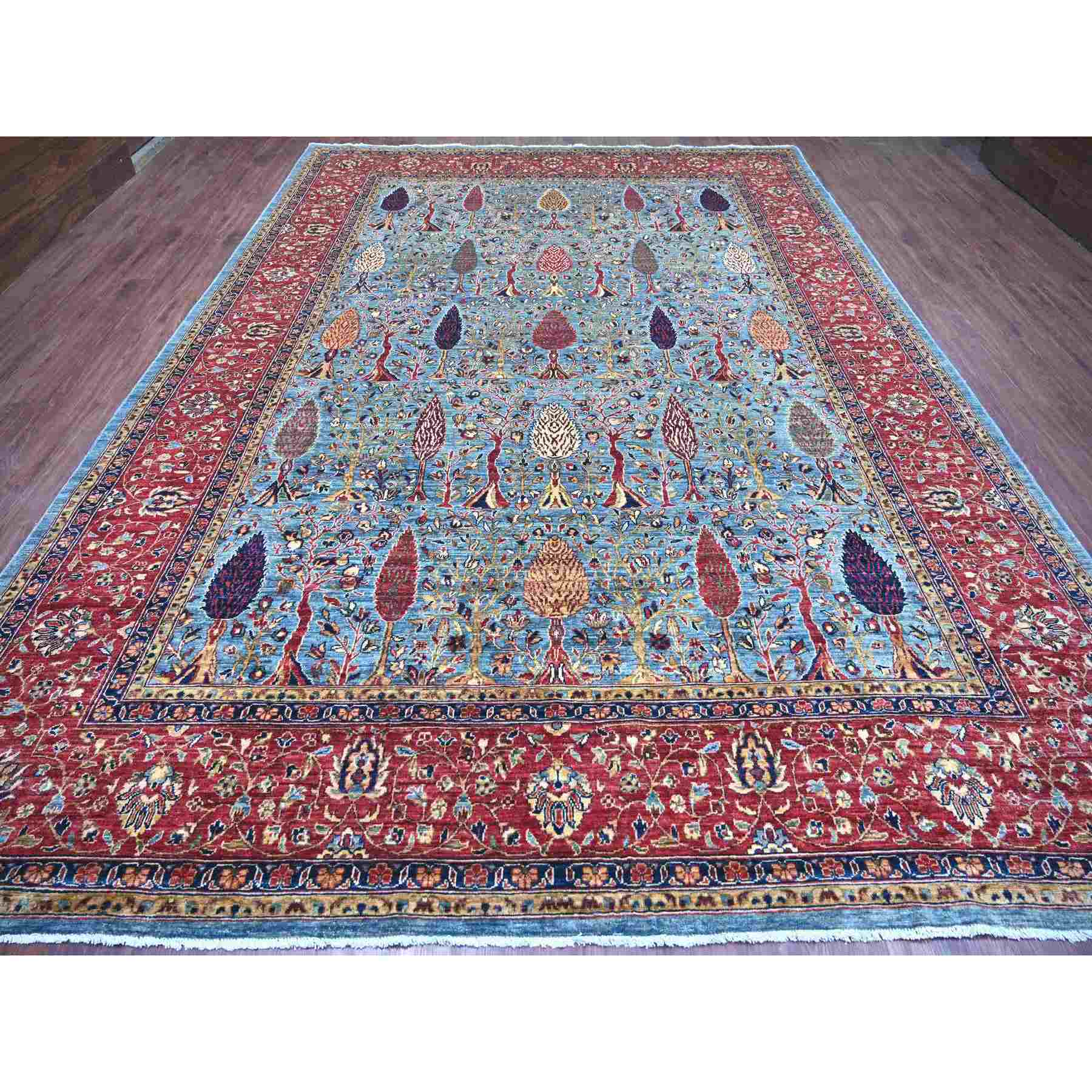 Oushak-And-Peshawar-Hand-Knotted-Rug-105615