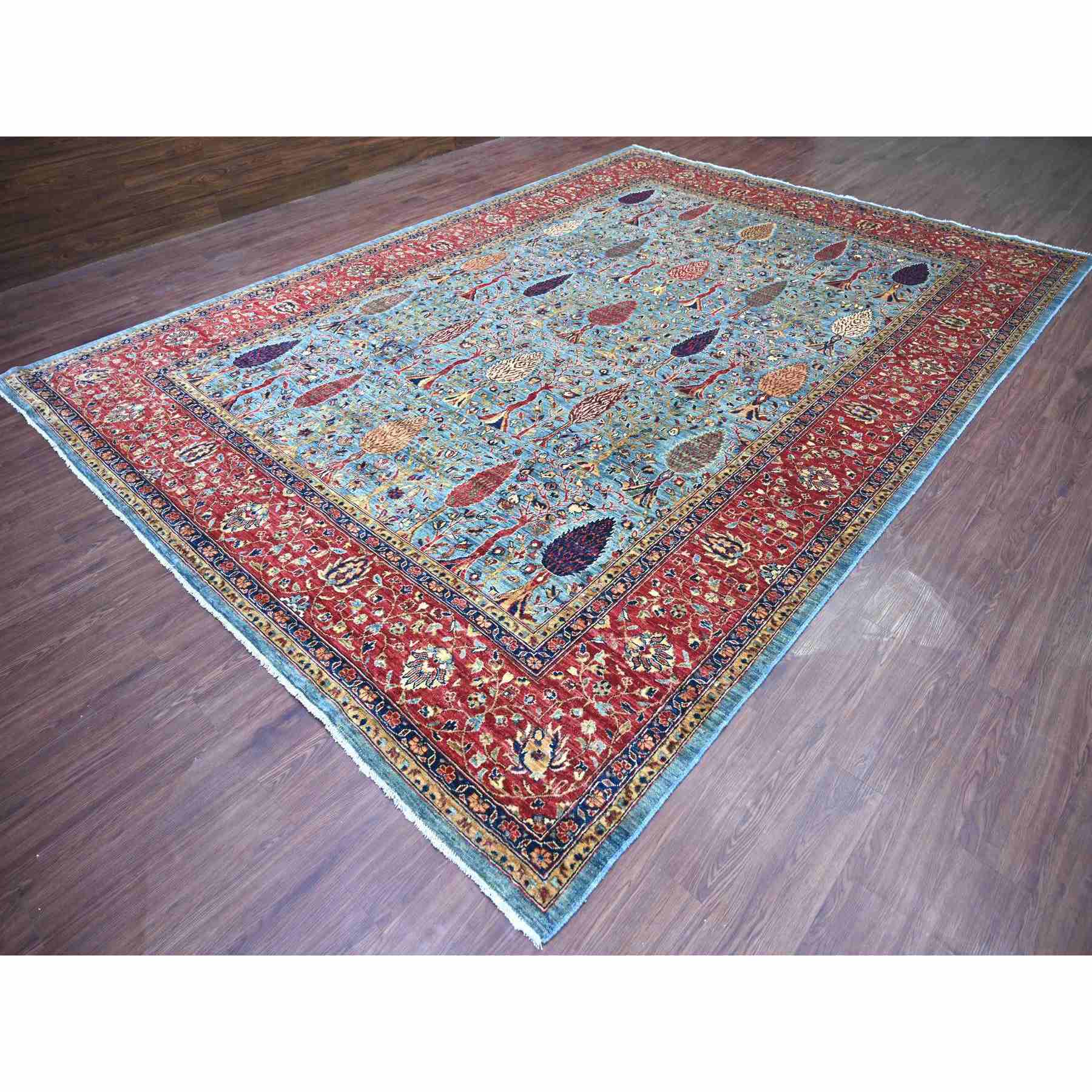 Oushak-And-Peshawar-Hand-Knotted-Rug-105615