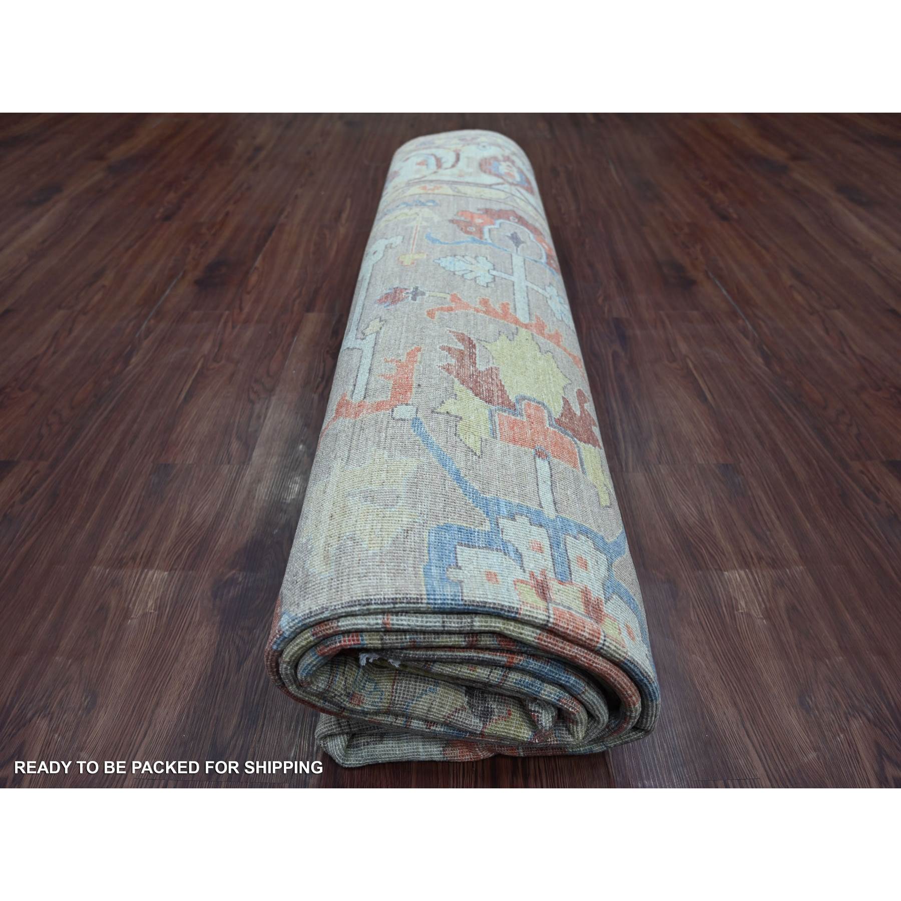 Oushak-And-Peshawar-Hand-Knotted-Rug-105635