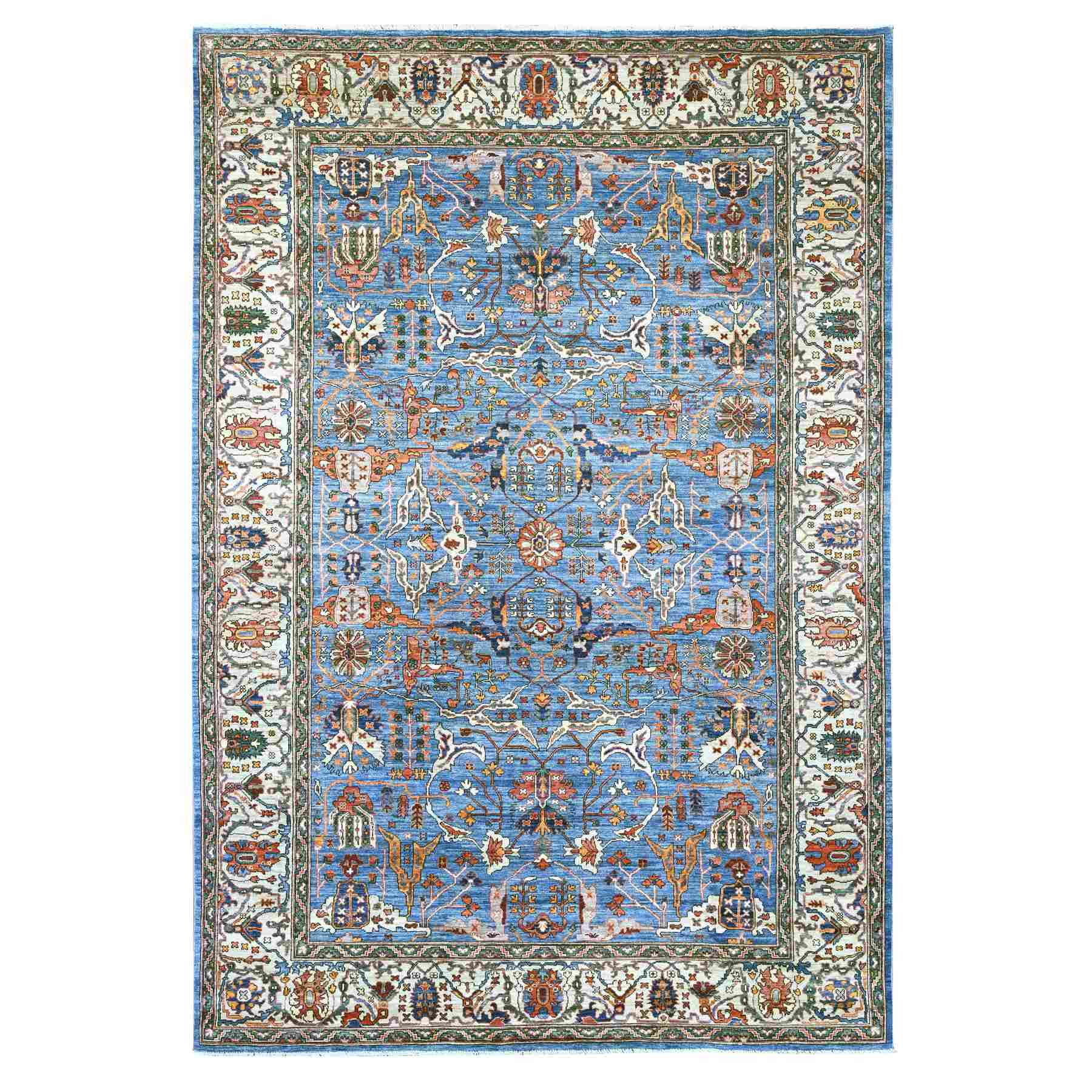 Oushak-And-Peshawar-Hand-Knotted-Rug-105680