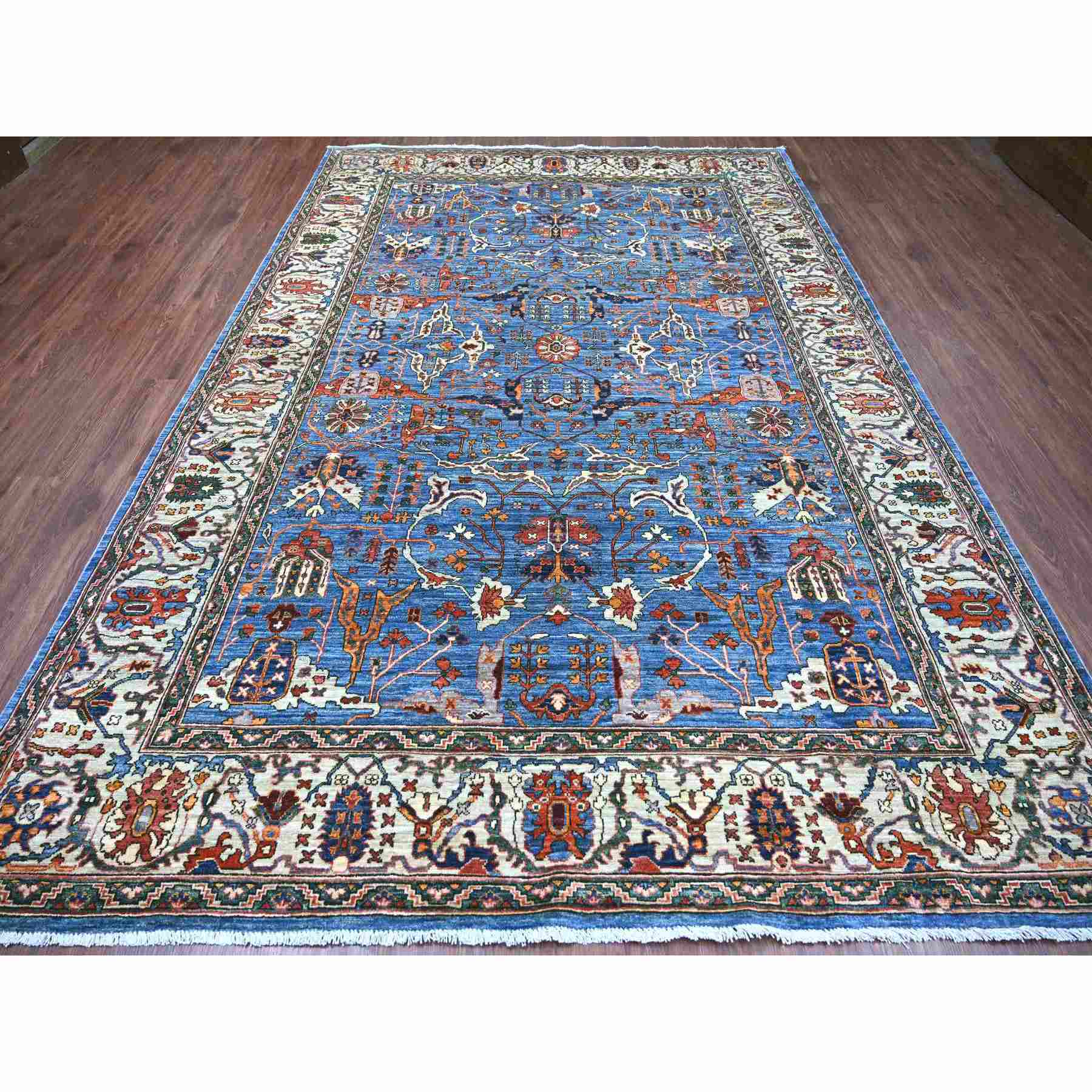 Oushak-And-Peshawar-Hand-Knotted-Rug-105680
