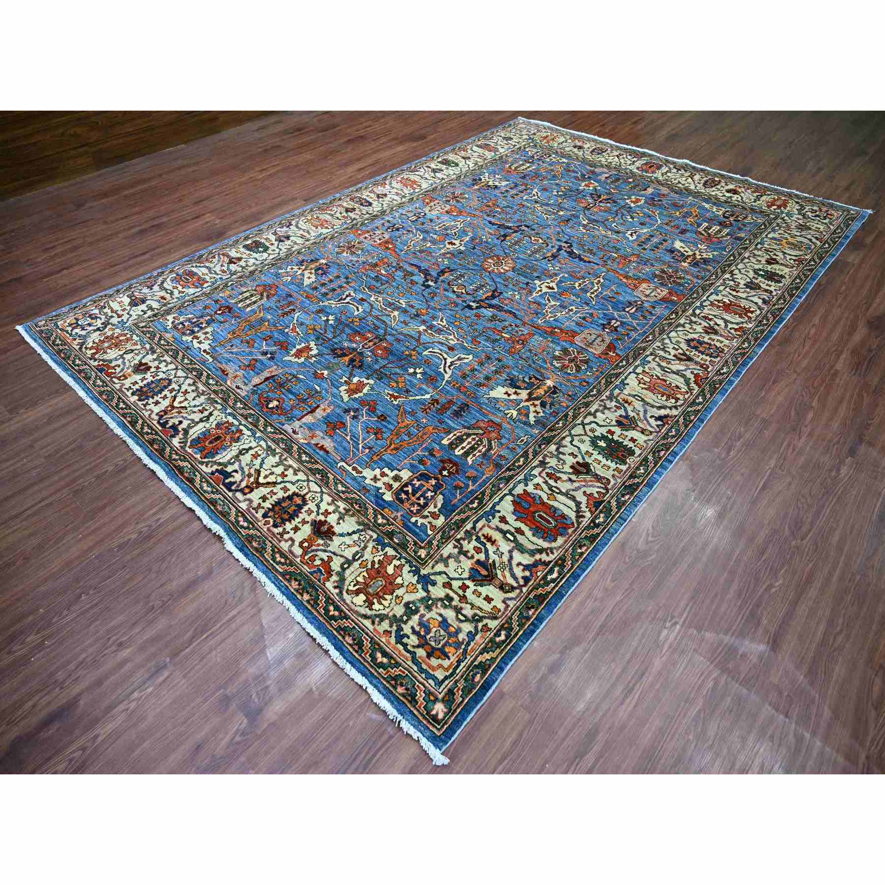 Oushak-And-Peshawar-Hand-Knotted-Rug-105680