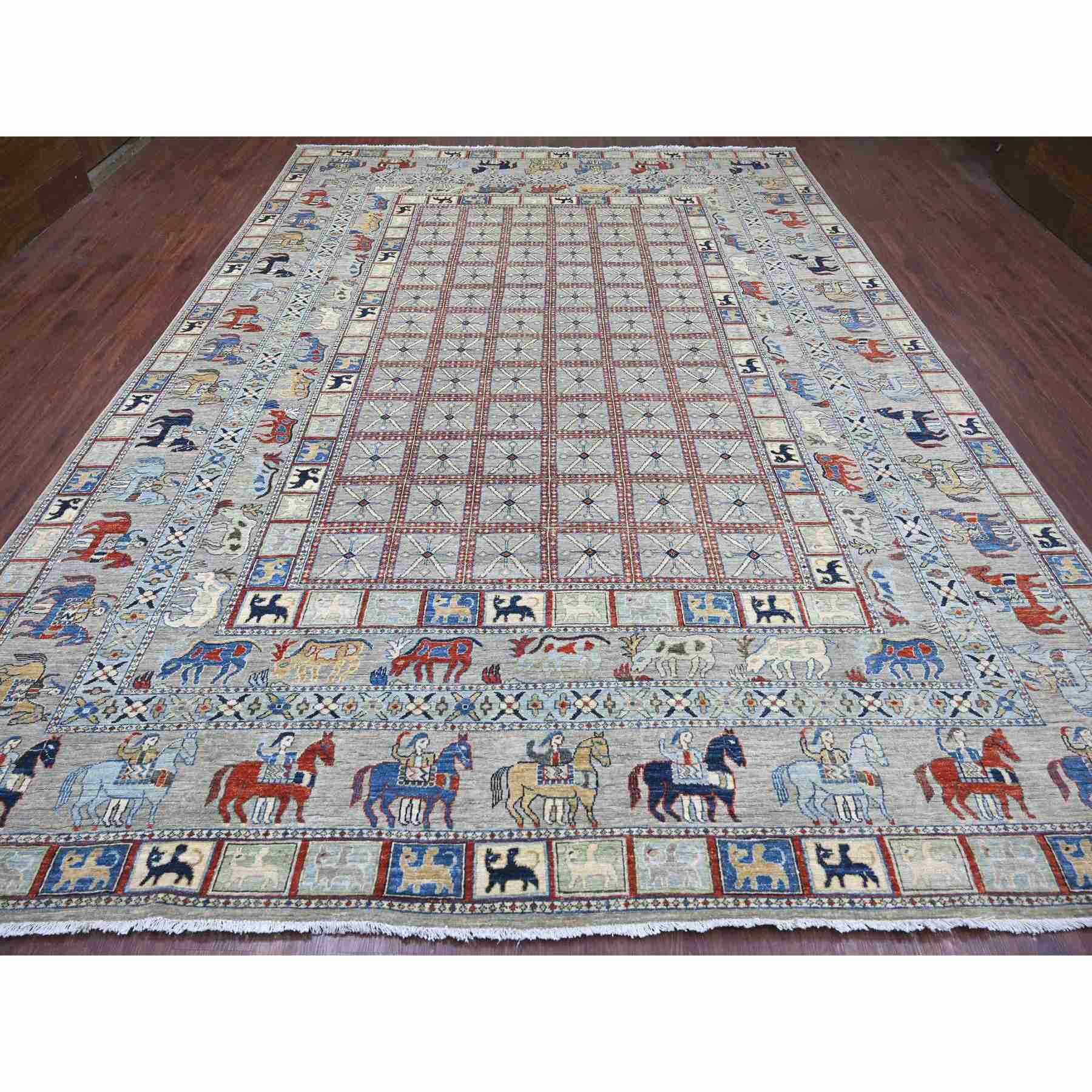Oushak-And-Peshawar-Hand-Knotted-Rug-105690