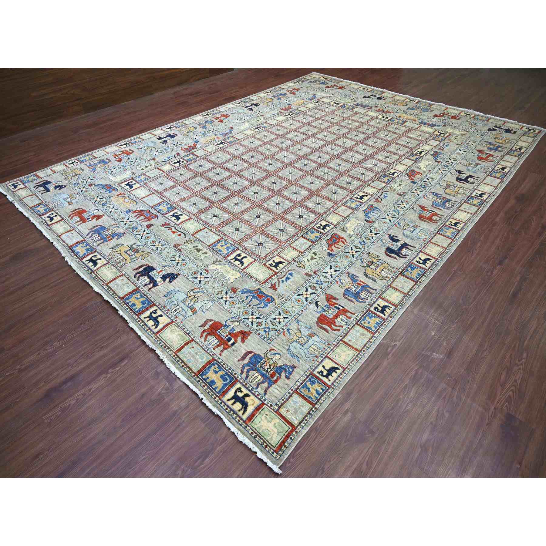 Oushak-And-Peshawar-Hand-Knotted-Rug-105690
