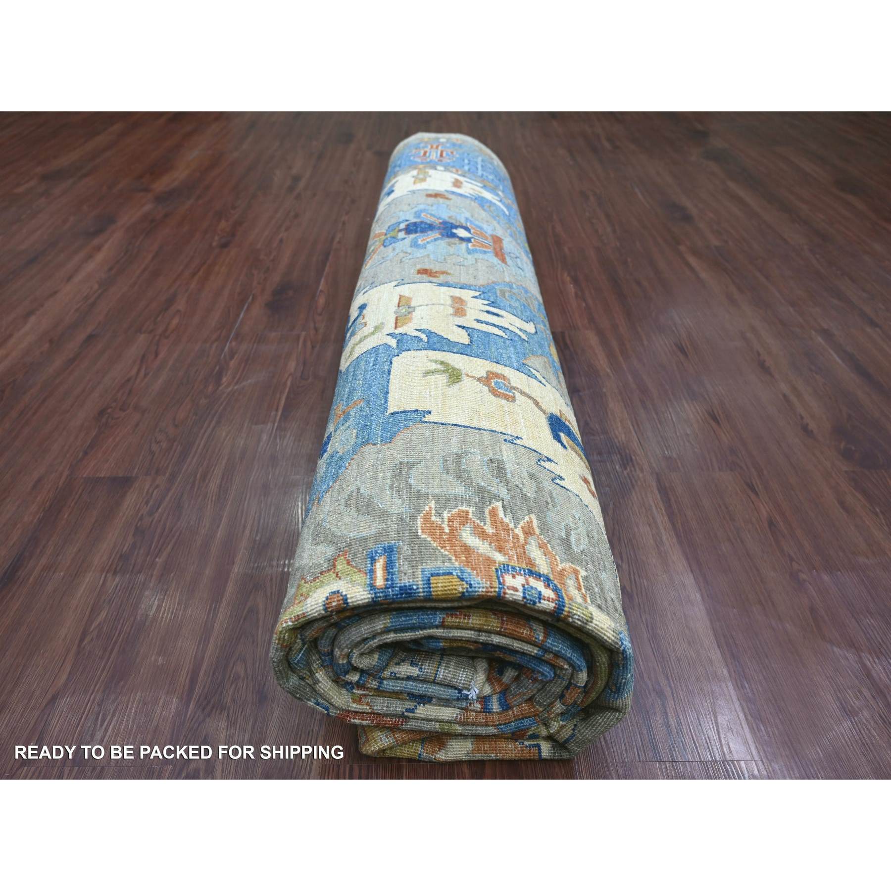 Oushak-And-Peshawar-Hand-Knotted-Rug-105695