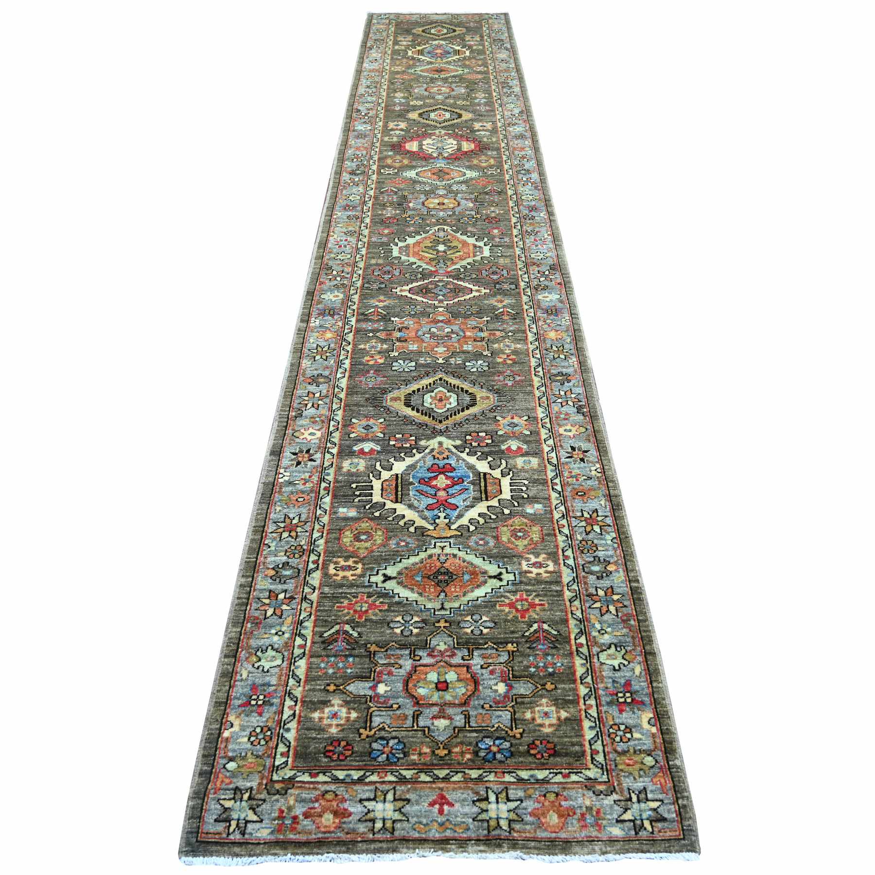 Oushak-And-Peshawar-Hand-Knotted-Rug-105785