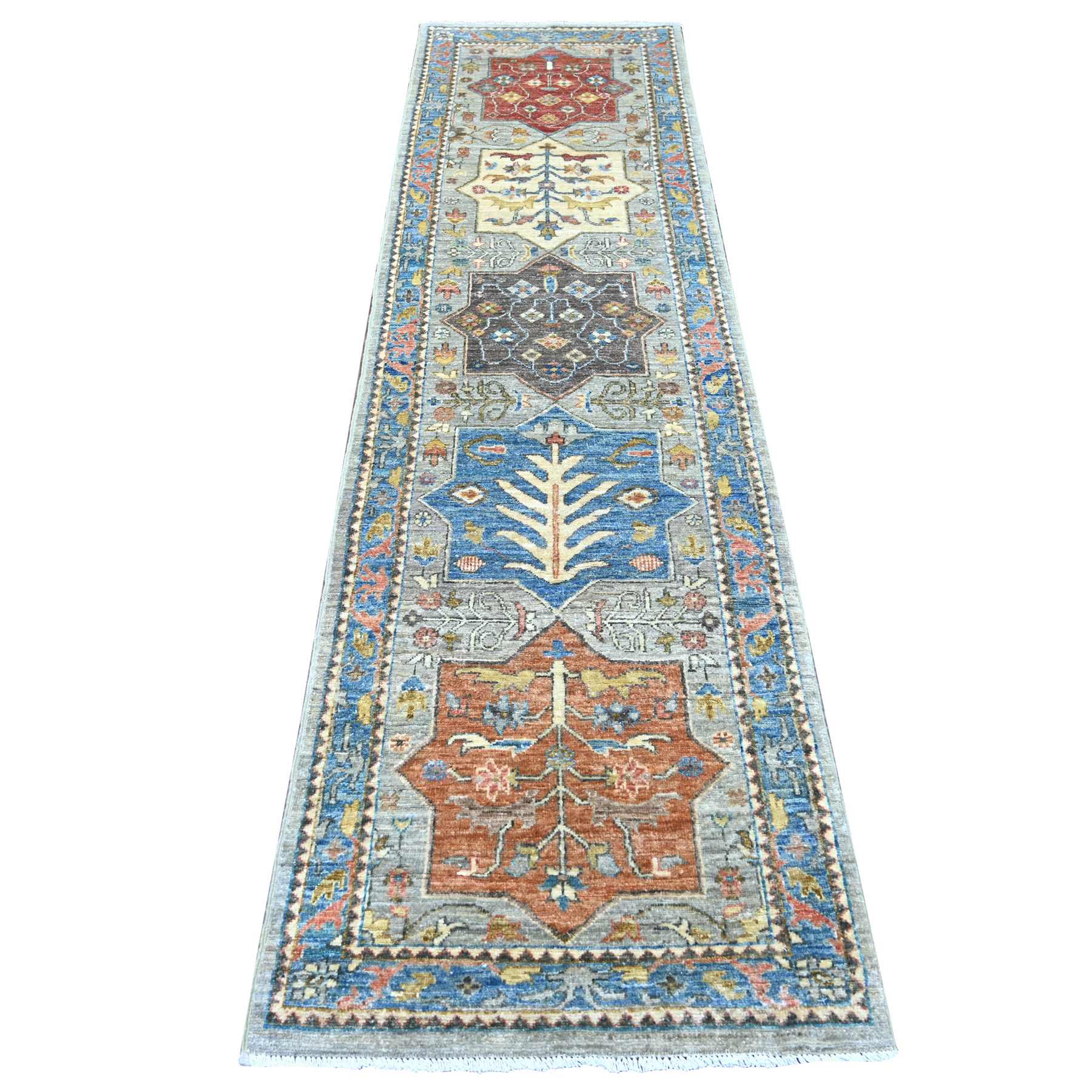 Oushak-And-Peshawar-Hand-Knotted-Rug-105820