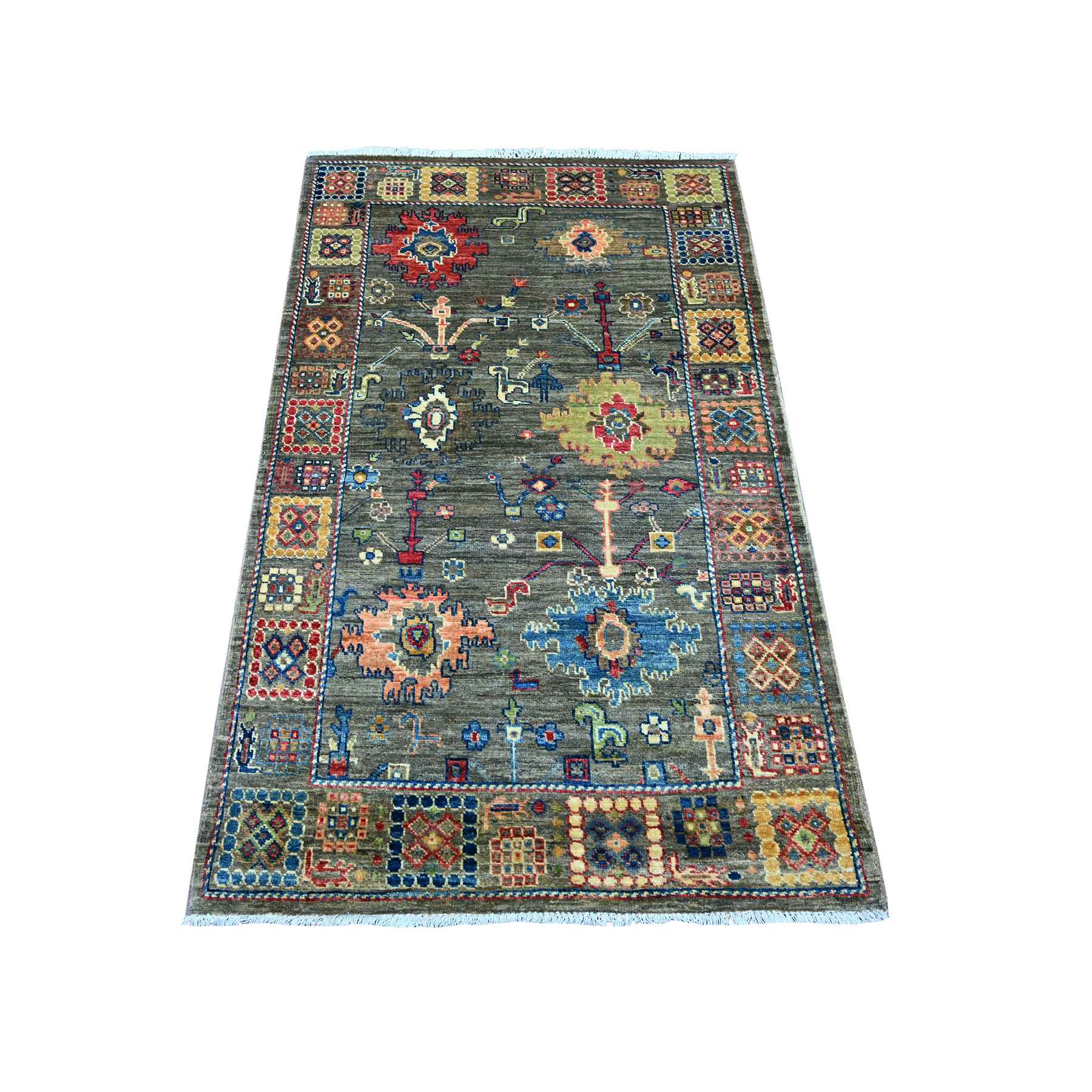 Oushak-And-Peshawar-Hand-Knotted-Rug-105930