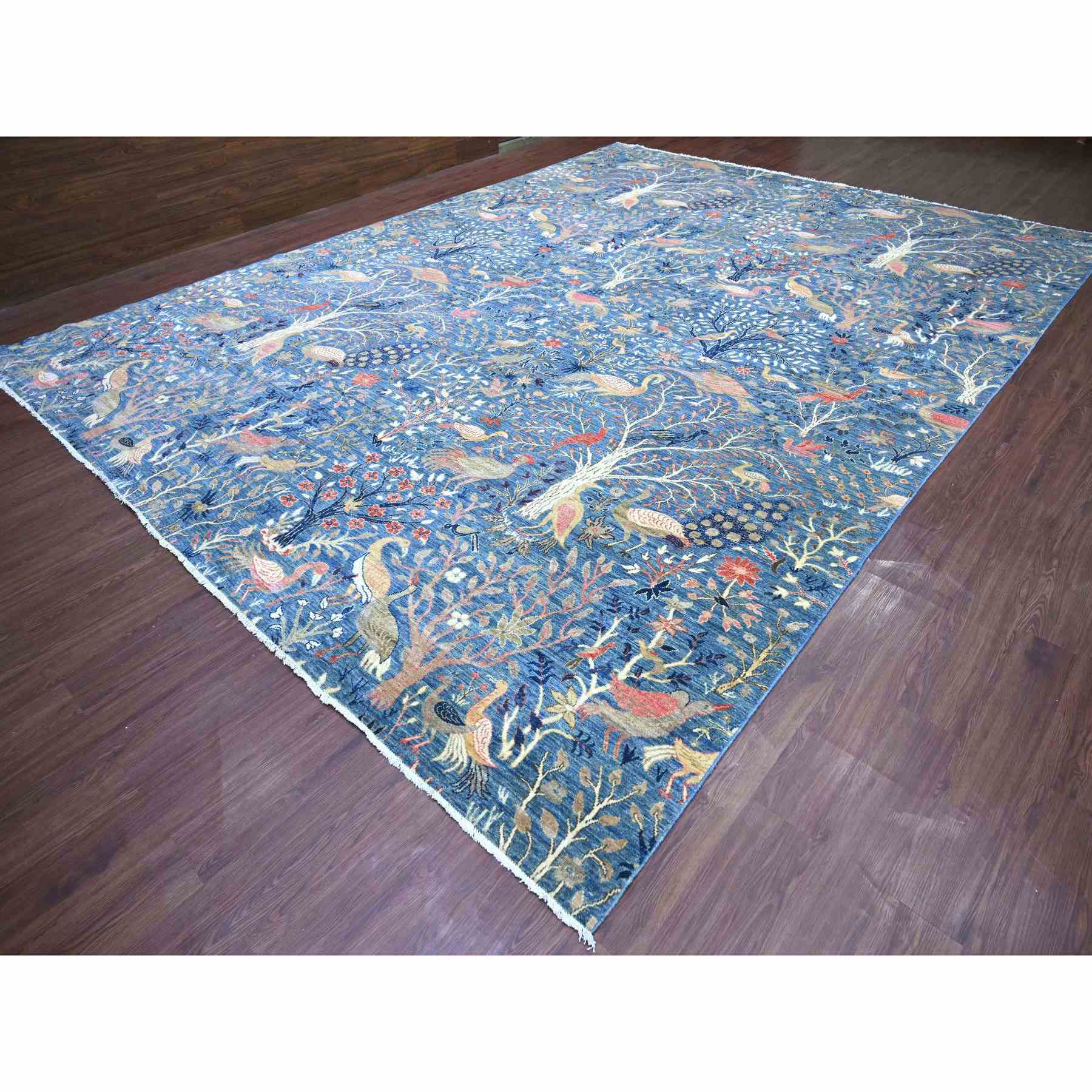 Oushak-And-Peshawar-Hand-Knotted-Rug-105960