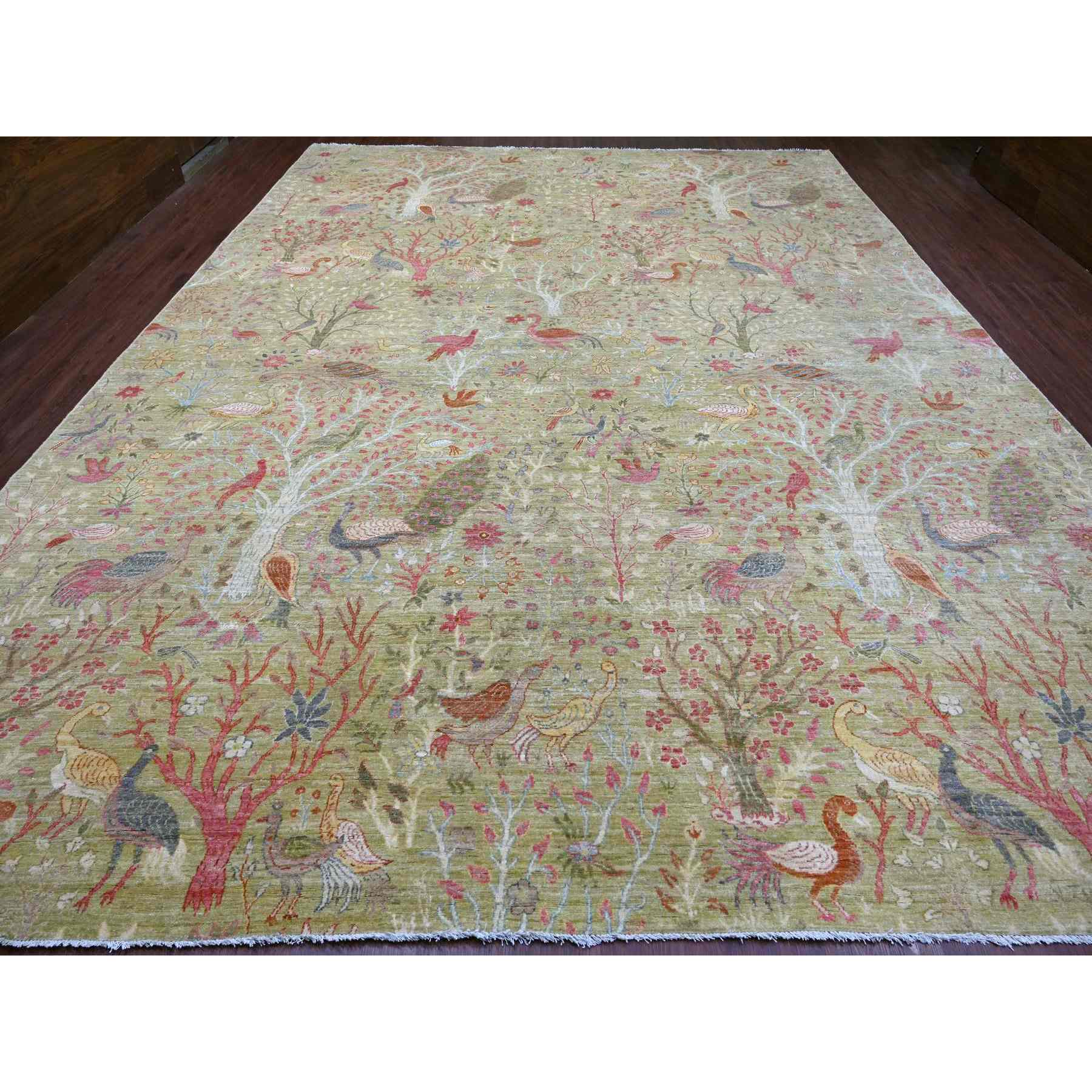 Oushak-And-Peshawar-Hand-Knotted-Rug-105965