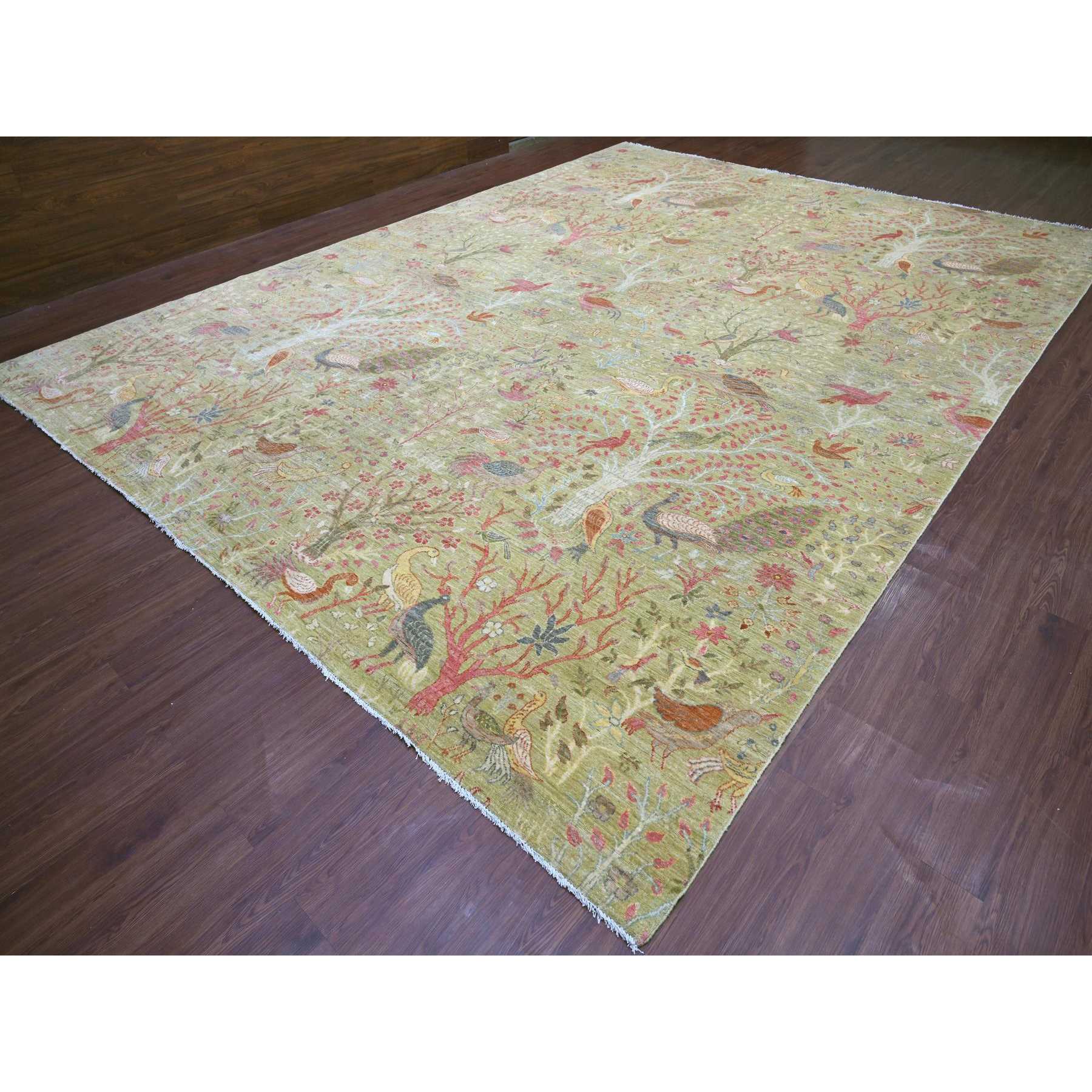 Oushak-And-Peshawar-Hand-Knotted-Rug-105965