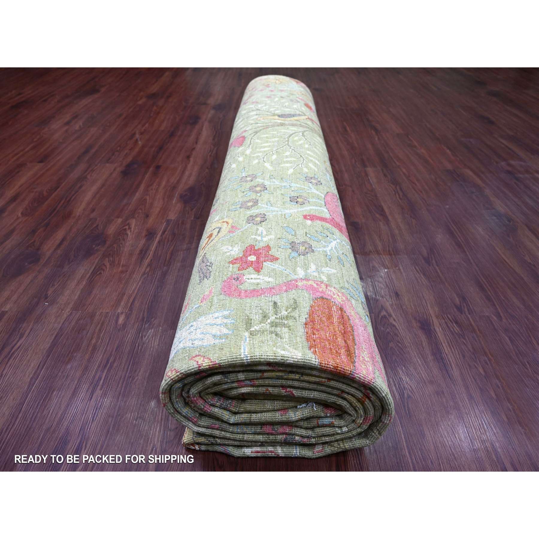 Oushak-And-Peshawar-Hand-Knotted-Rug-105965