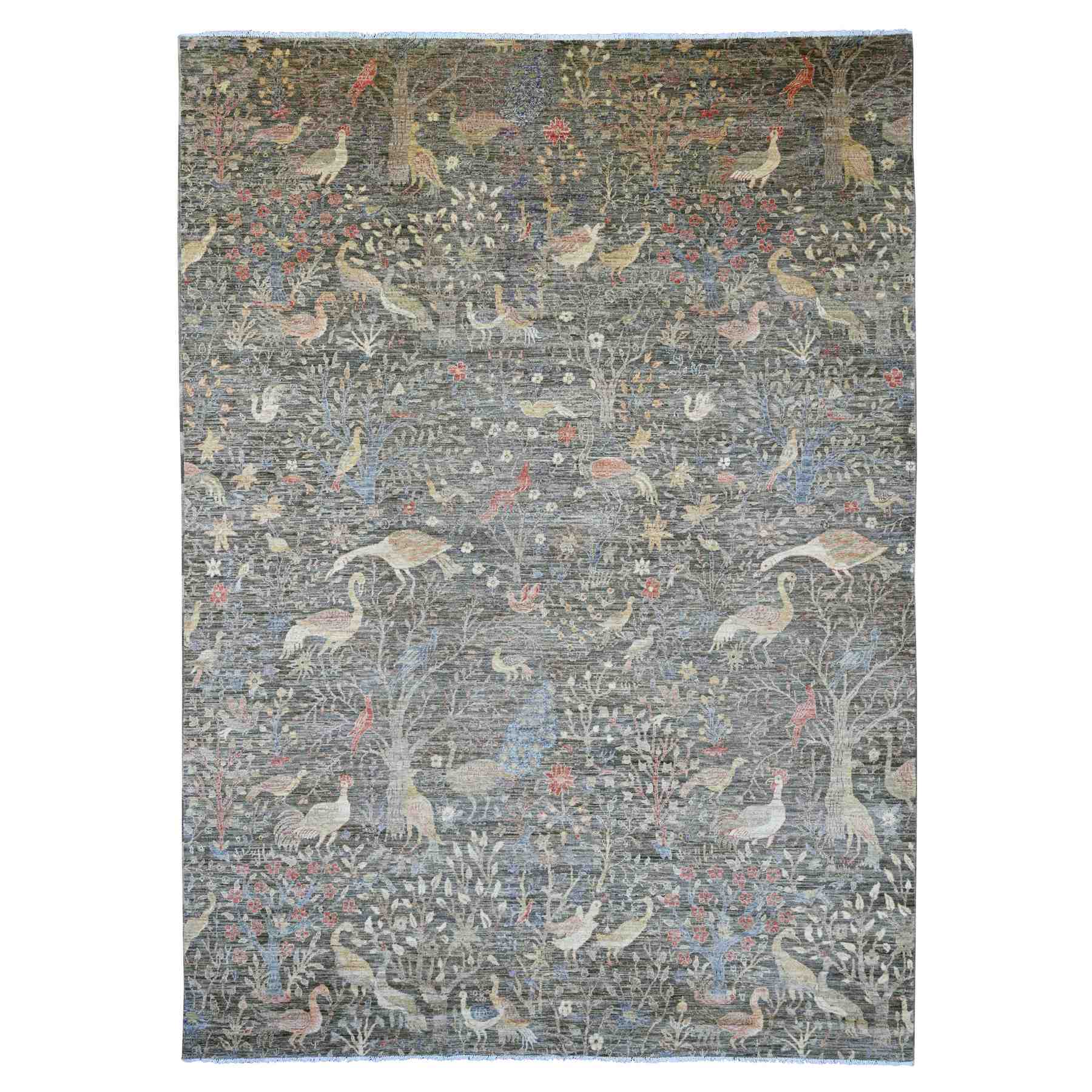 Oushak-And-Peshawar-Hand-Knotted-Rug-105970