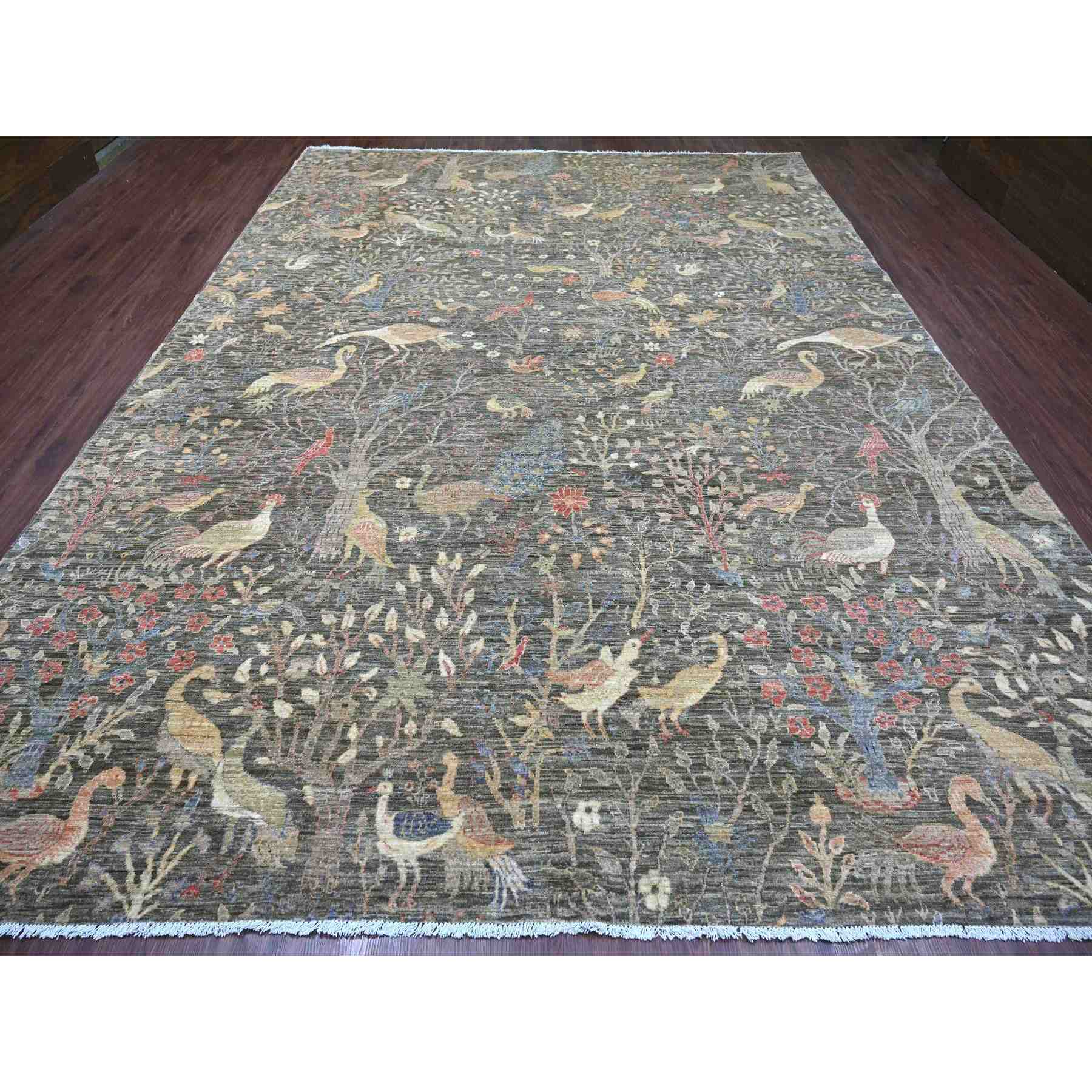 Oushak-And-Peshawar-Hand-Knotted-Rug-105970