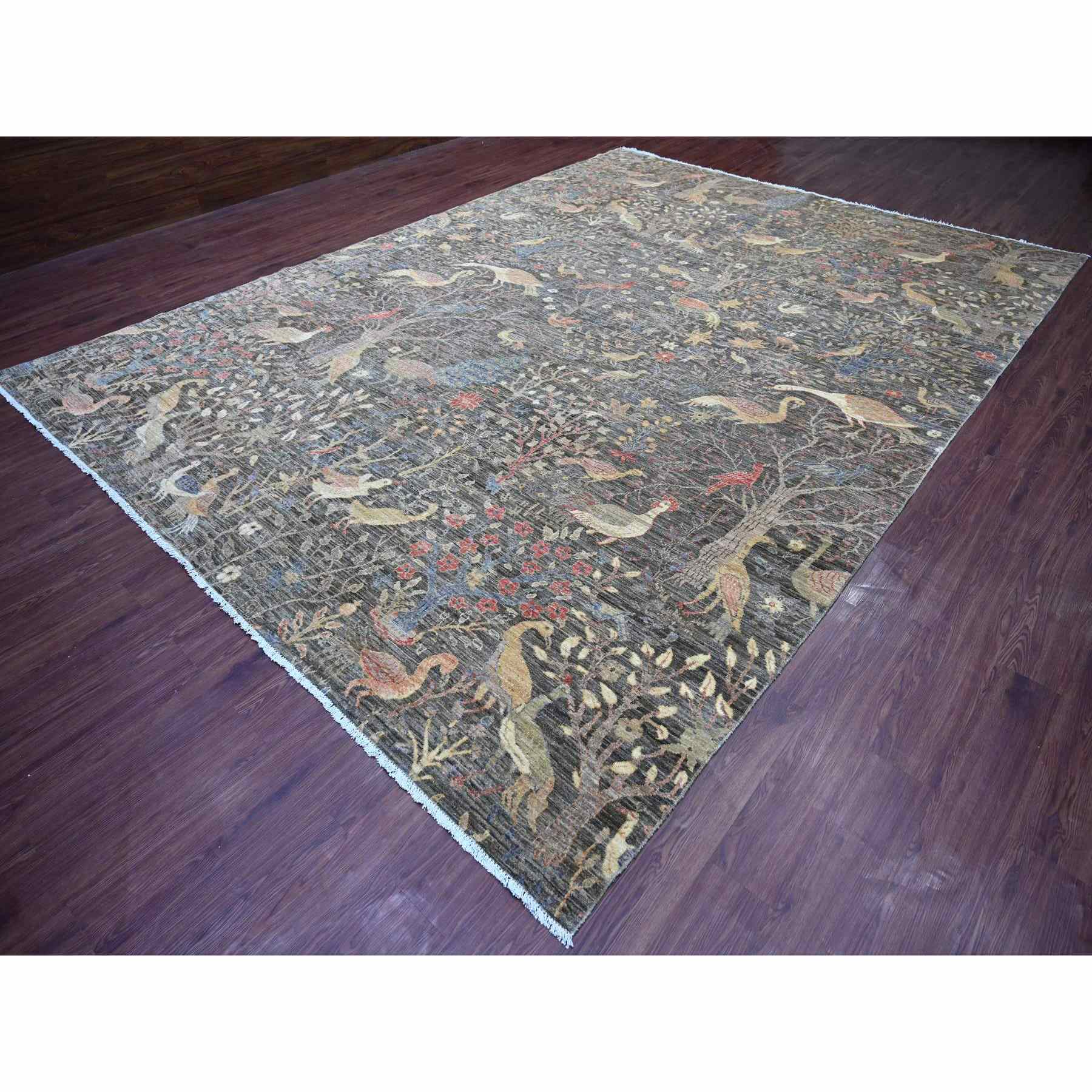 Oushak-And-Peshawar-Hand-Knotted-Rug-105970