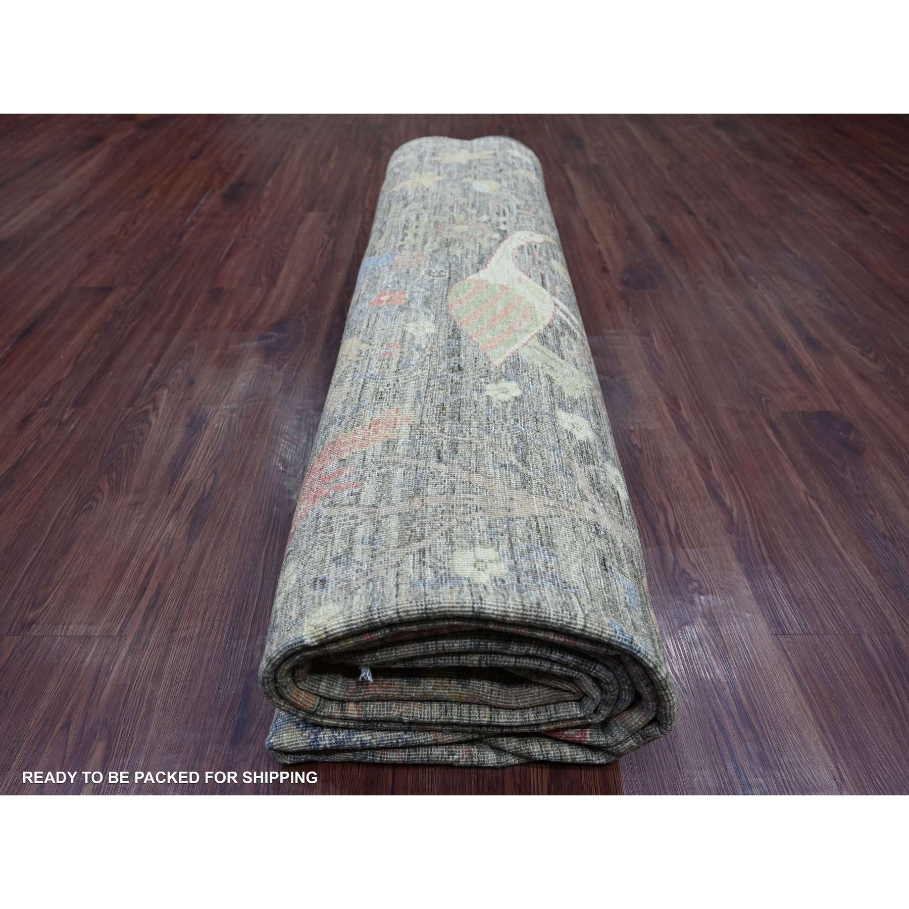 Oushak-And-Peshawar-Hand-Knotted-Rug-105970