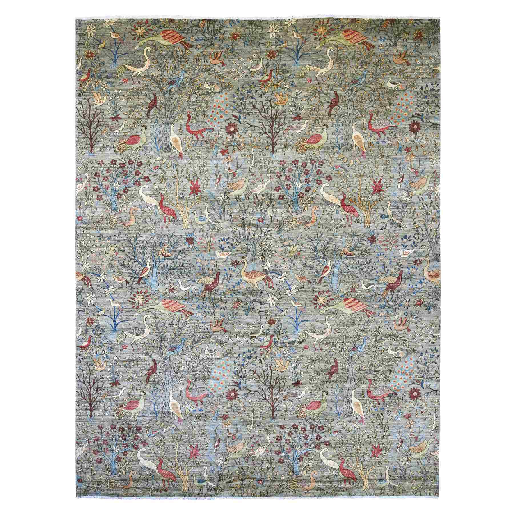 Oushak-And-Peshawar-Hand-Knotted-Rug-105980