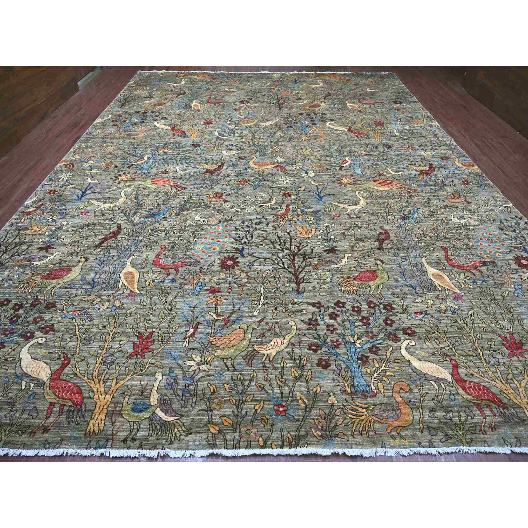 Oushak-And-Peshawar-Hand-Knotted-Rug-105980