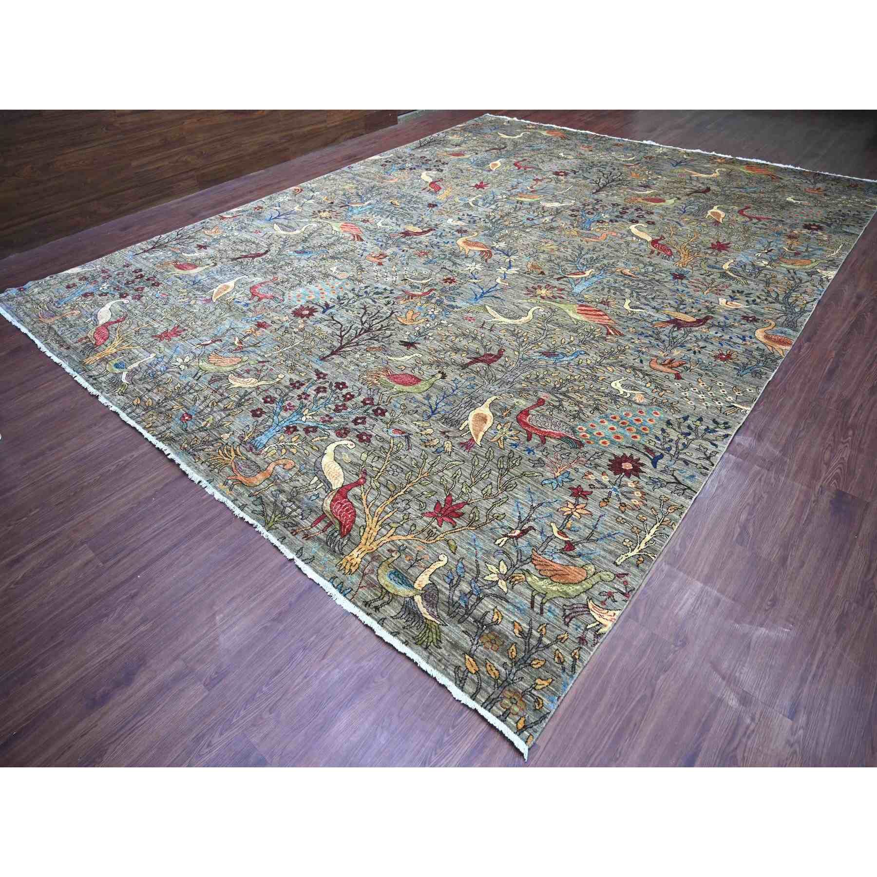 Oushak-And-Peshawar-Hand-Knotted-Rug-105980