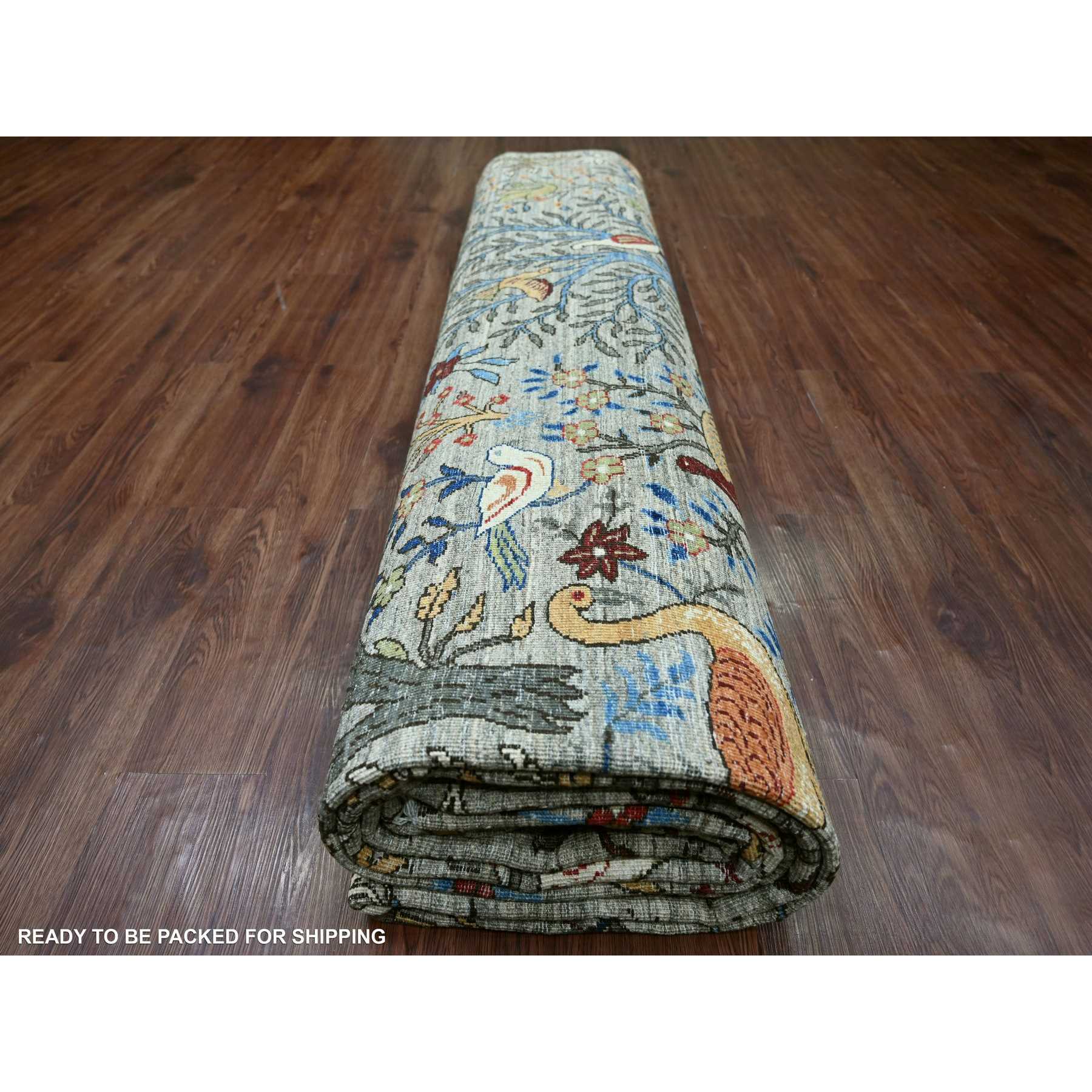 Oushak-And-Peshawar-Hand-Knotted-Rug-105980