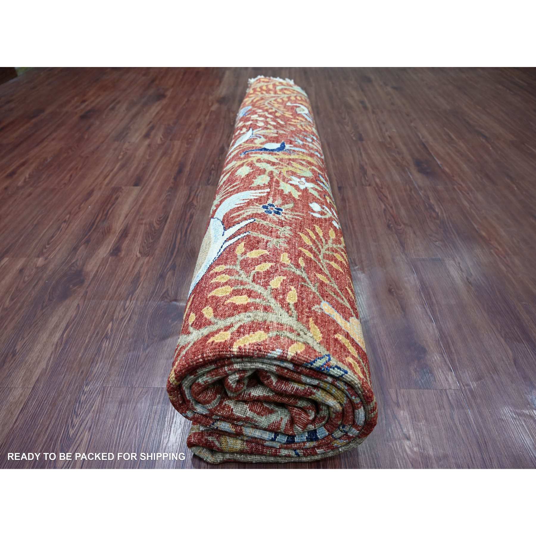 Oushak-And-Peshawar-Hand-Knotted-Rug-105995