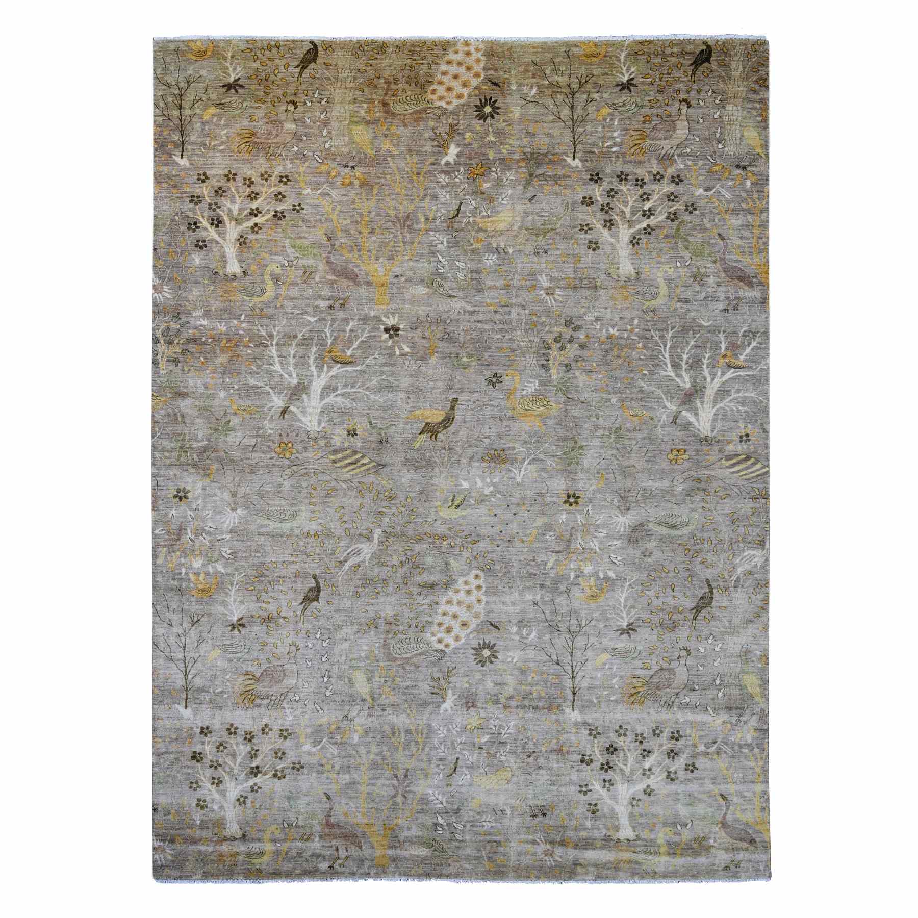 Oushak-And-Peshawar-Hand-Knotted-Rug-106000