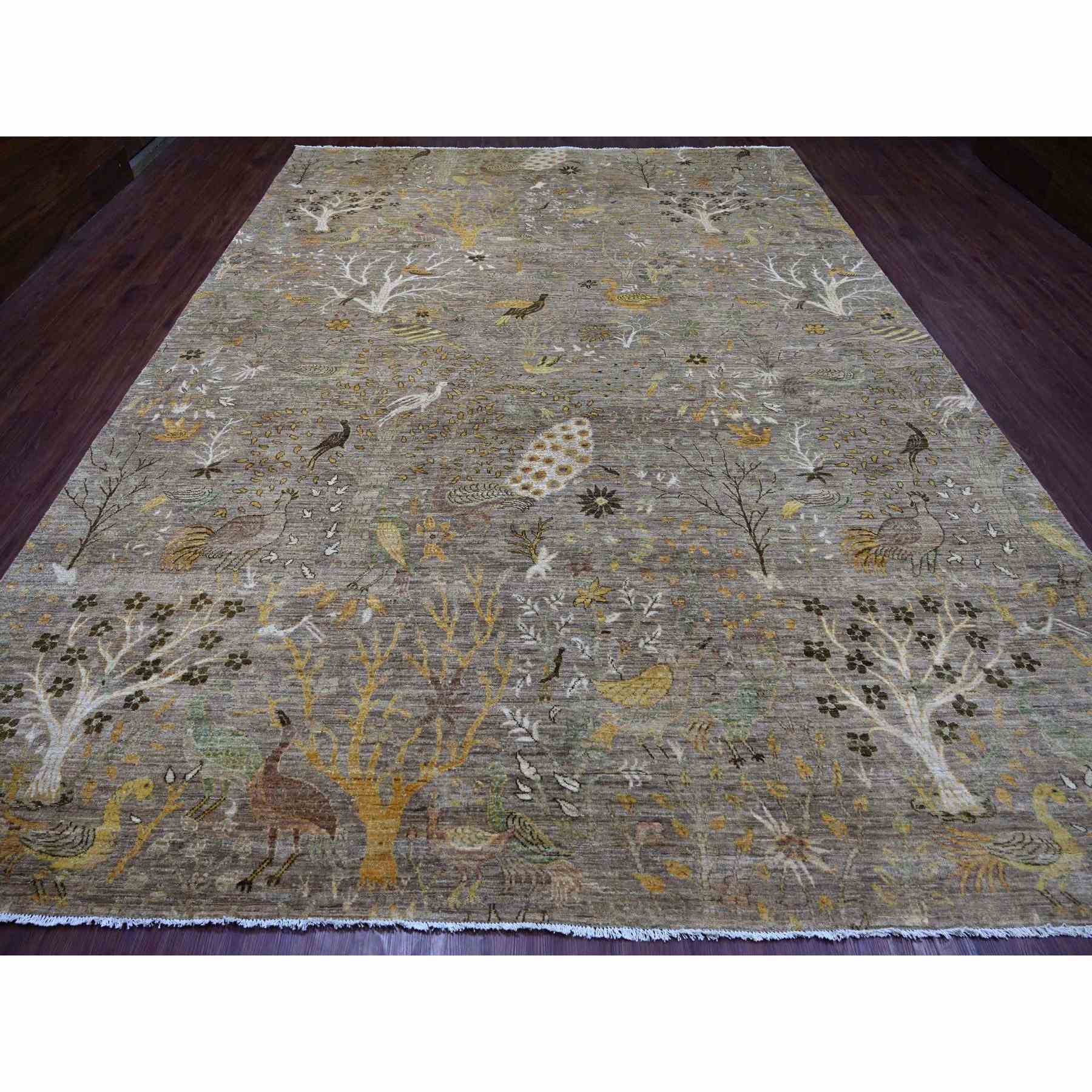 Oushak-And-Peshawar-Hand-Knotted-Rug-106000
