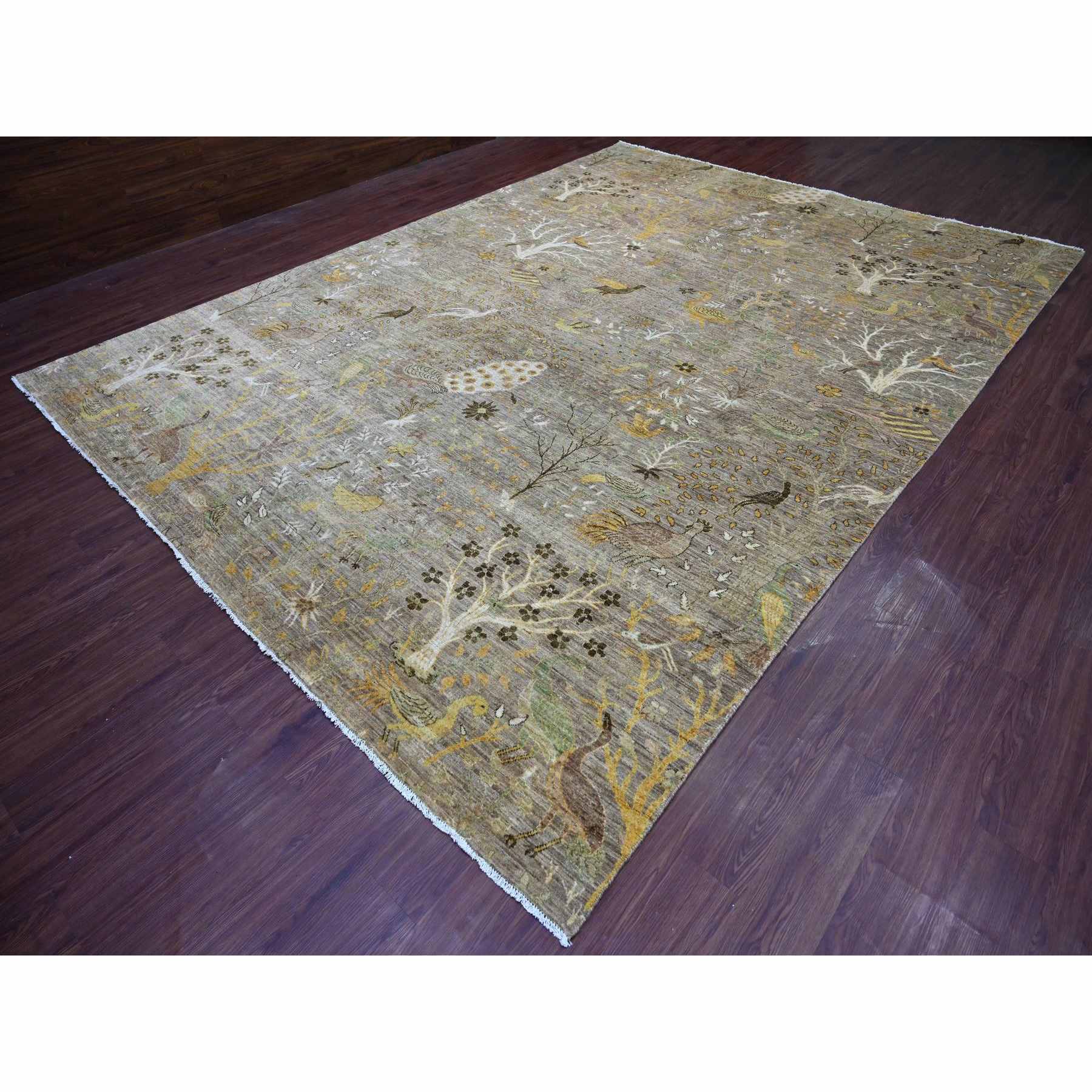 Oushak-And-Peshawar-Hand-Knotted-Rug-106000