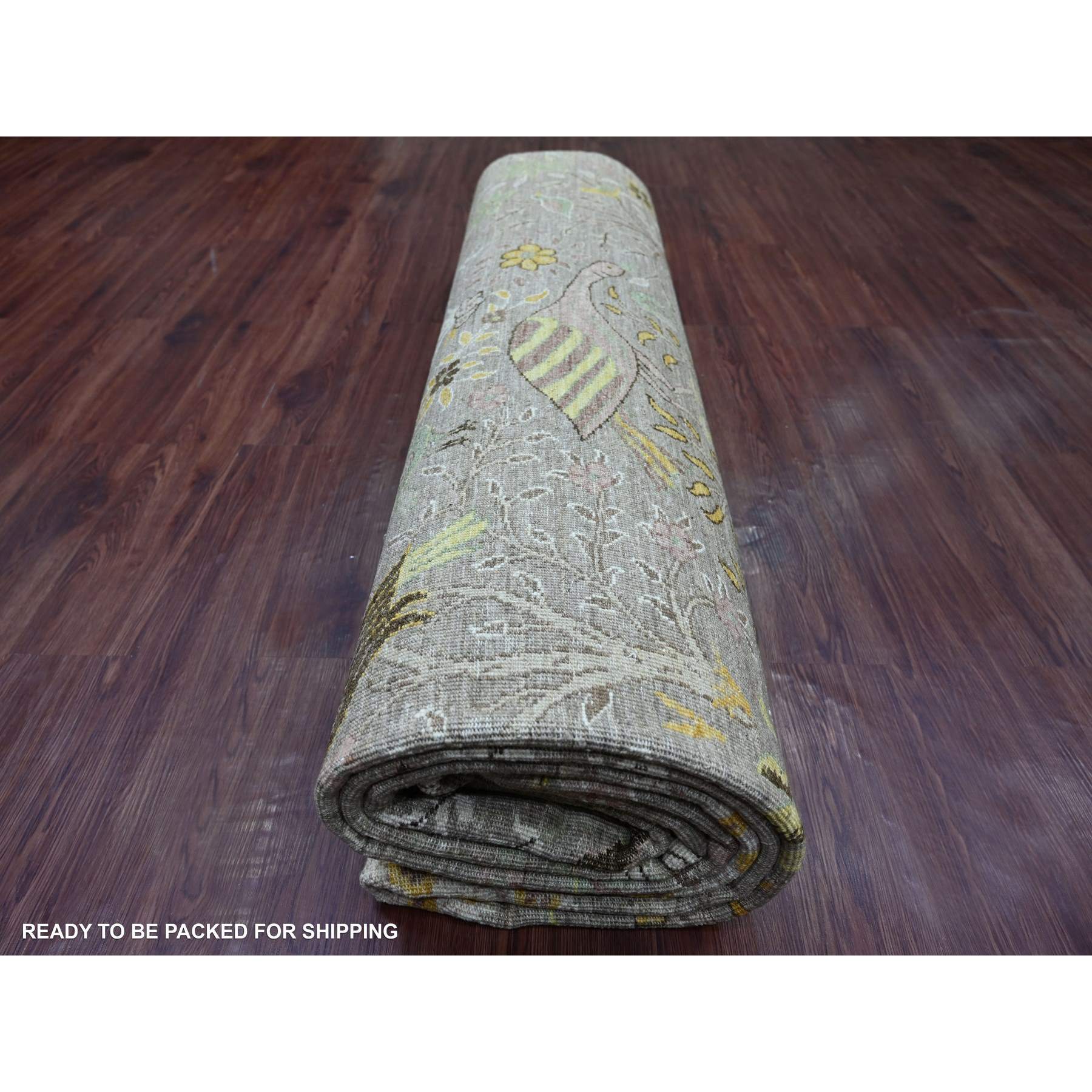 Oushak-And-Peshawar-Hand-Knotted-Rug-106000