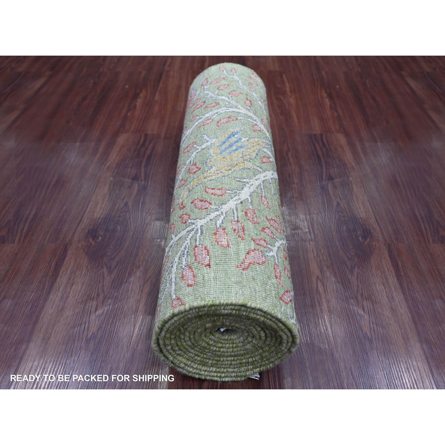 Oushak-And-Peshawar-Hand-Knotted-Rug-106005