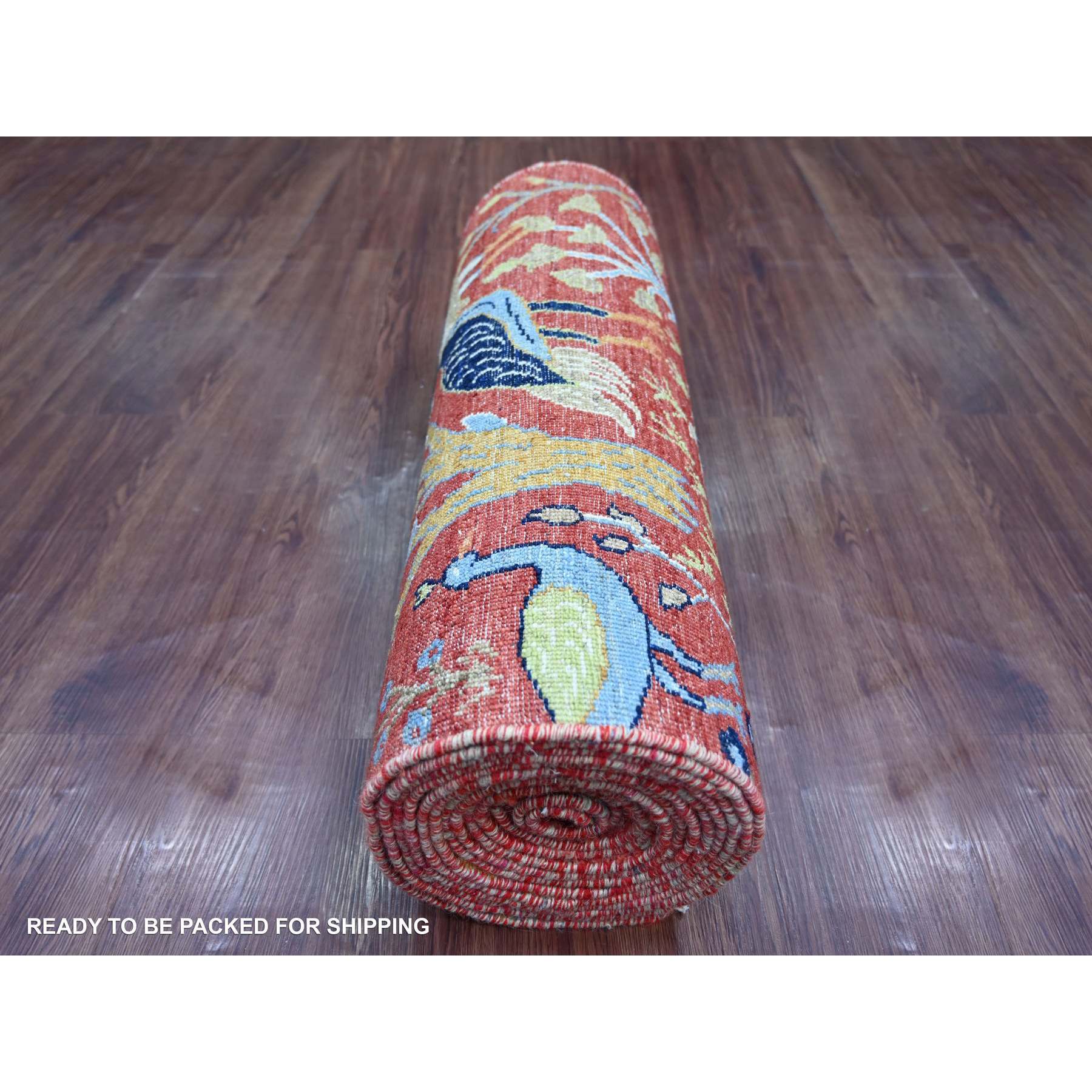Oushak-And-Peshawar-Hand-Knotted-Rug-106015