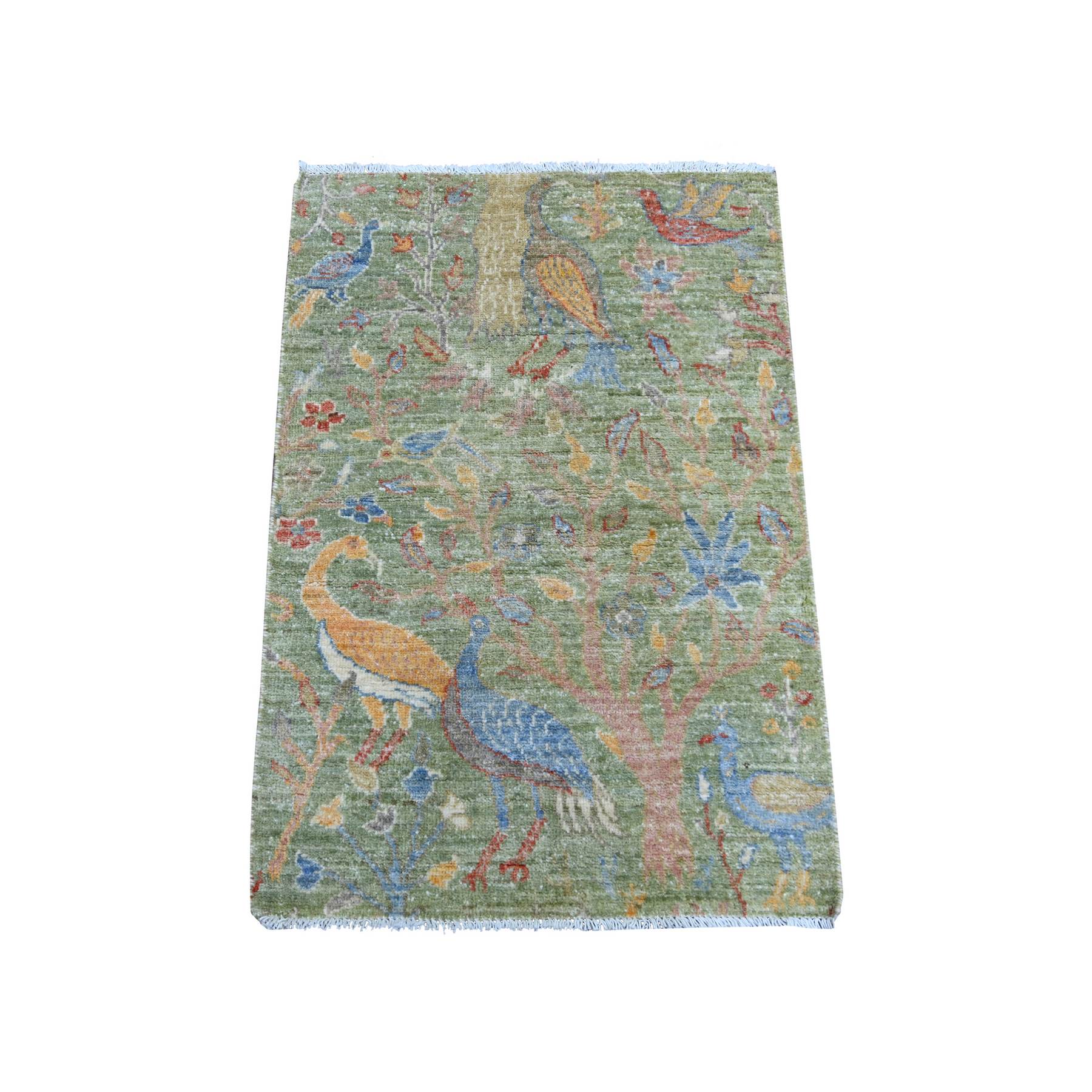 Oushak-And-Peshawar-Hand-Knotted-Rug-106030