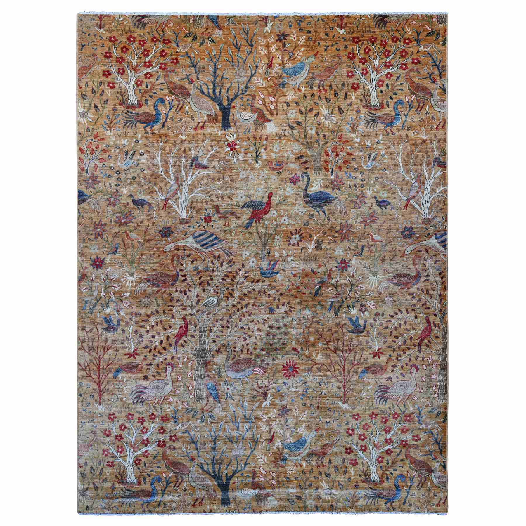 Oushak-And-Peshawar-Hand-Knotted-Rug-106295