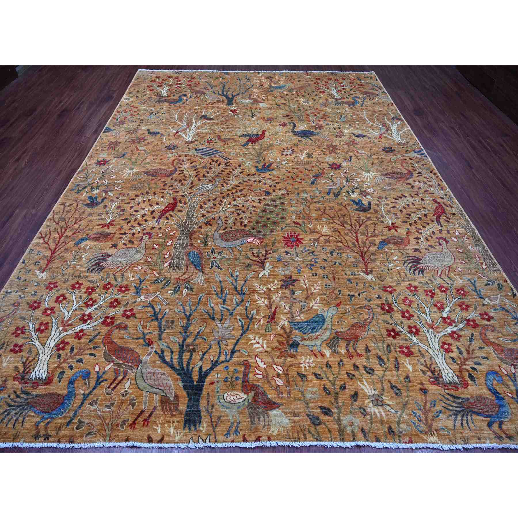 Oushak-And-Peshawar-Hand-Knotted-Rug-106295