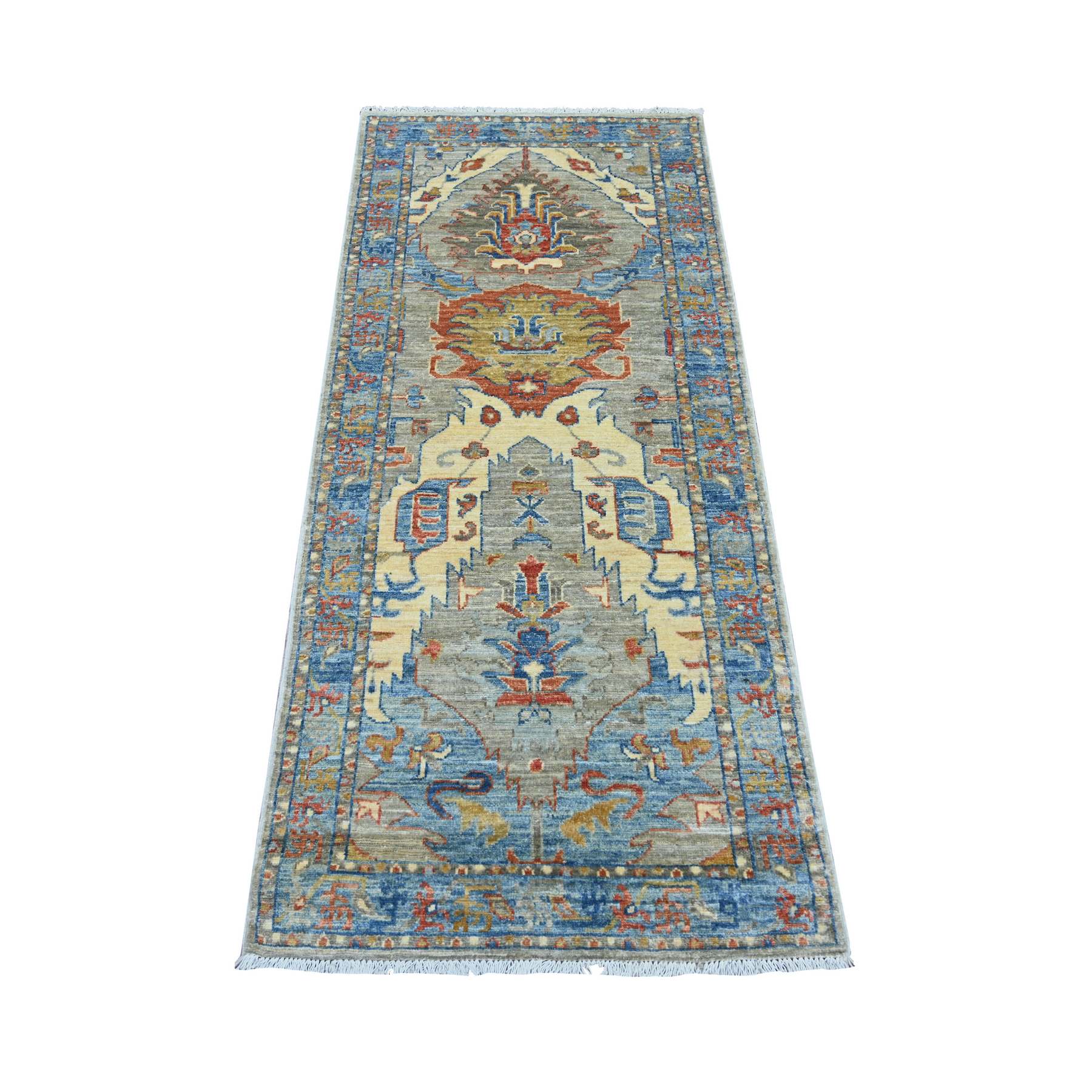 Oushak-And-Peshawar-Hand-Knotted-Rug-106410