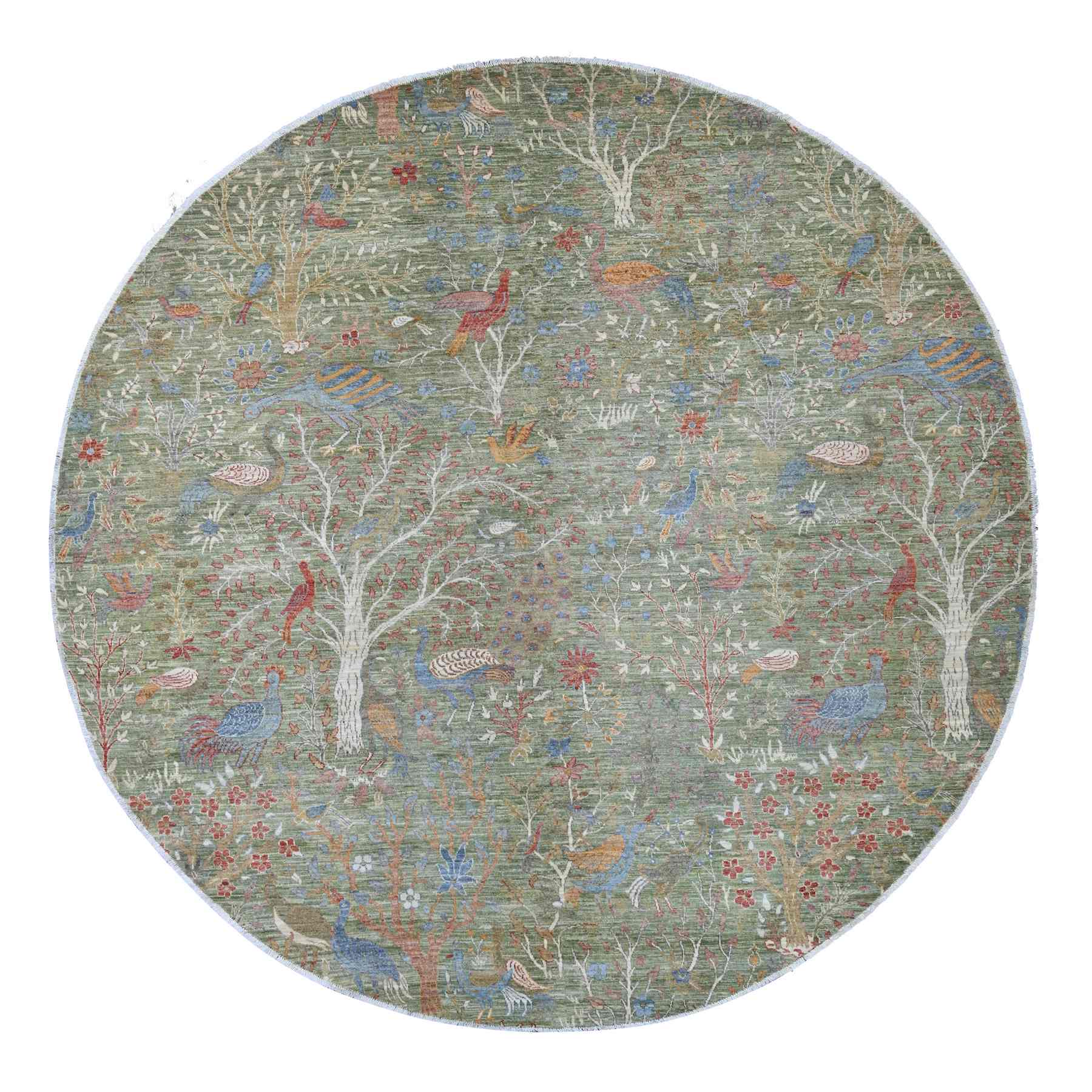 Oushak-And-Peshawar-Hand-Knotted-Rug-106520