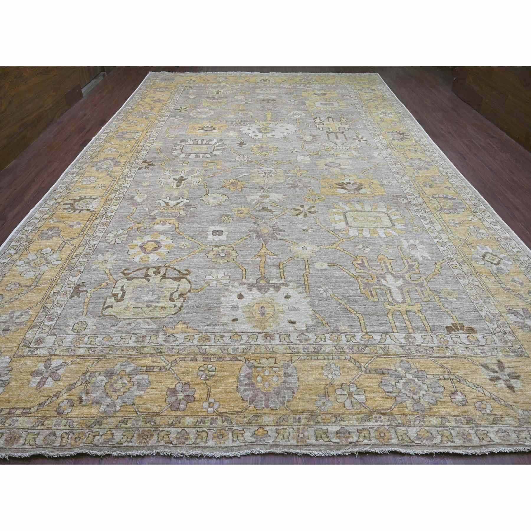 Oushak-And-Peshawar-Hand-Knotted-Rug-106930