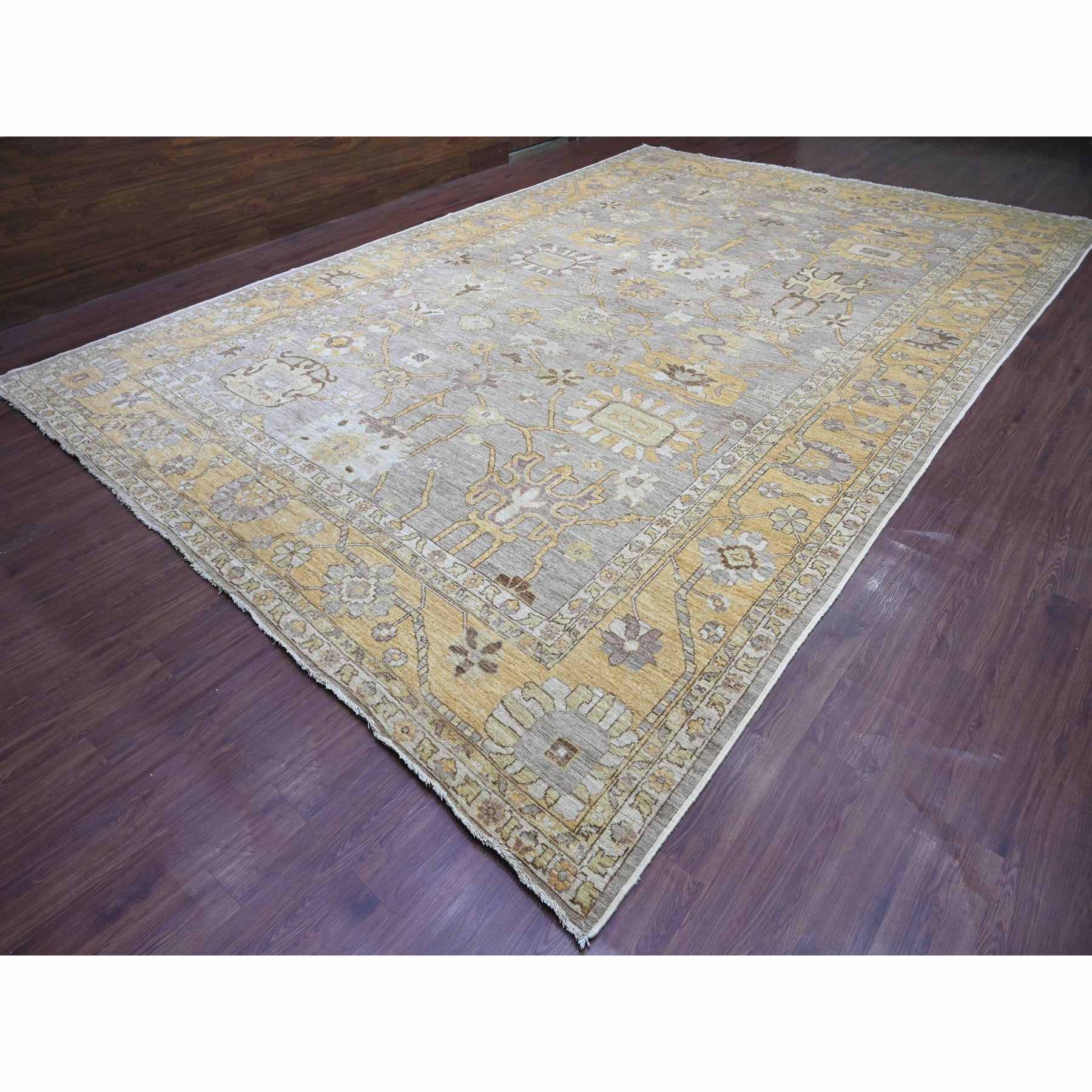 Oushak-And-Peshawar-Hand-Knotted-Rug-106930