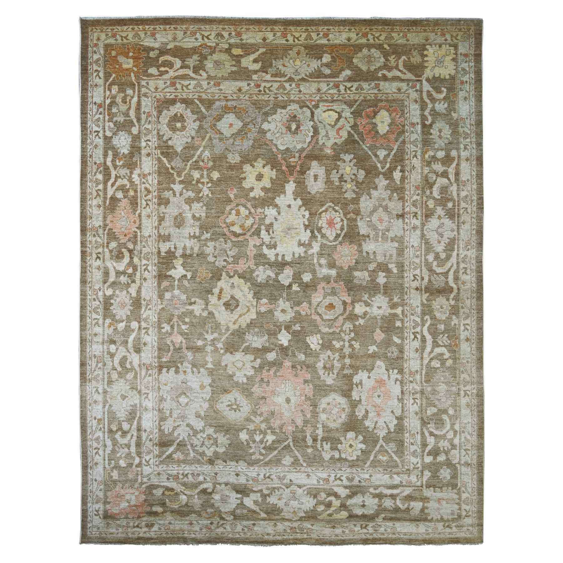 Oushak-And-Peshawar-Hand-Knotted-Rug-106940