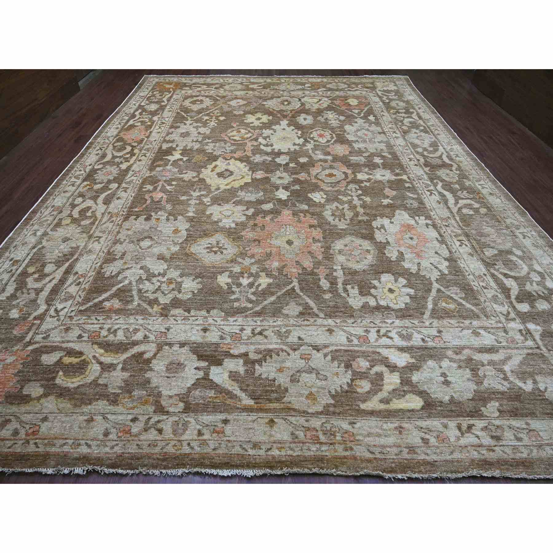 Oushak-And-Peshawar-Hand-Knotted-Rug-106940