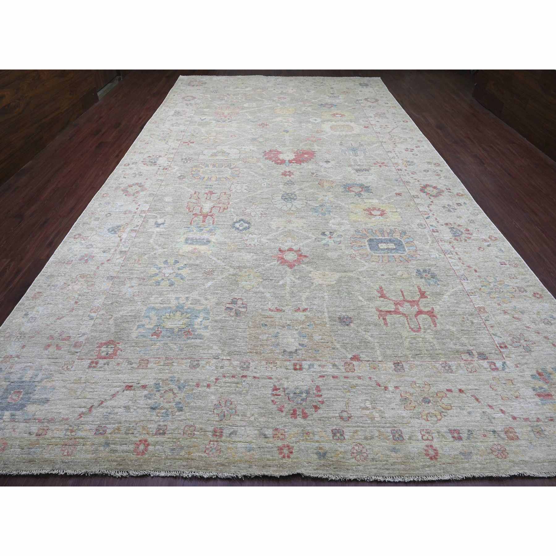 Oushak-And-Peshawar-Hand-Knotted-Rug-106950